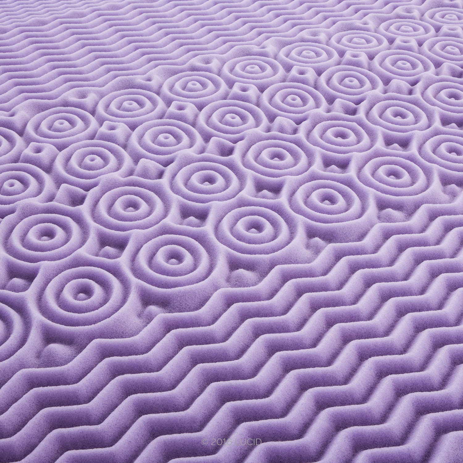 Lucid 2-inch Lavender Scented Zoned Memory Foam Mattress Topper