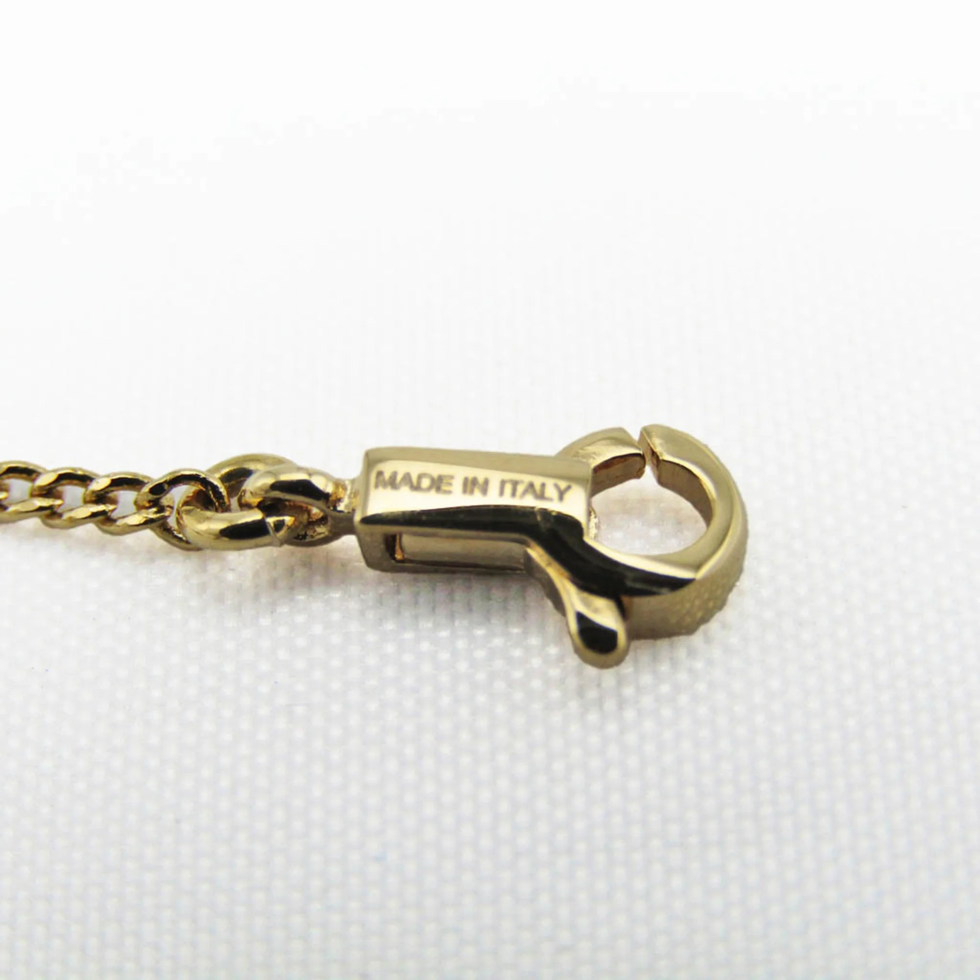 Pre-Owned Celine Alphabet 46B0 6BRA Metal No Stone Charm Bracelet Gold (Good)