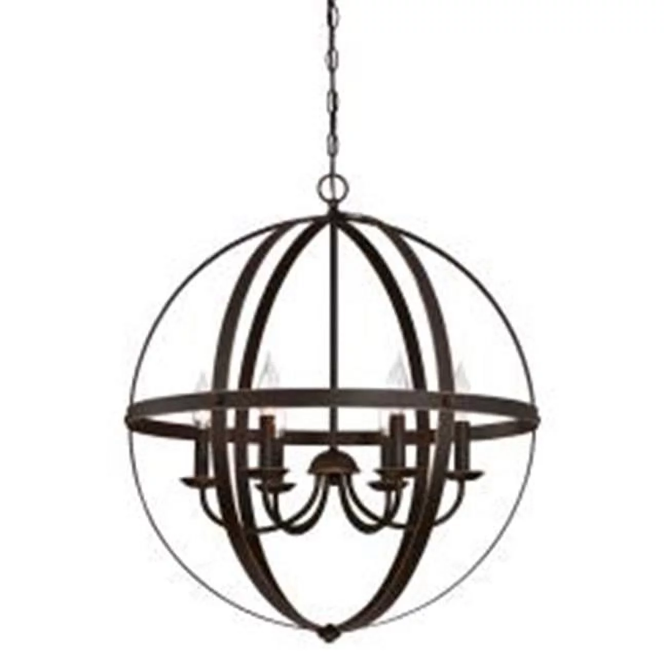 6 Light Stella MiraIndoor Chandelier, Oil Rubbed Bronze