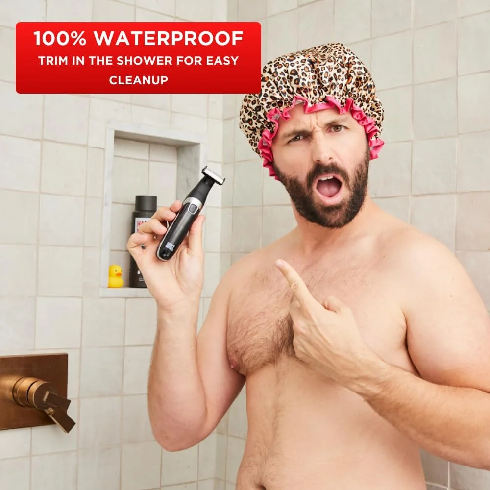 Happy Nuts The Ballber, Groin & Body Hair Trimmer, Waterproof Rechargeable Electric Shaver for Men
