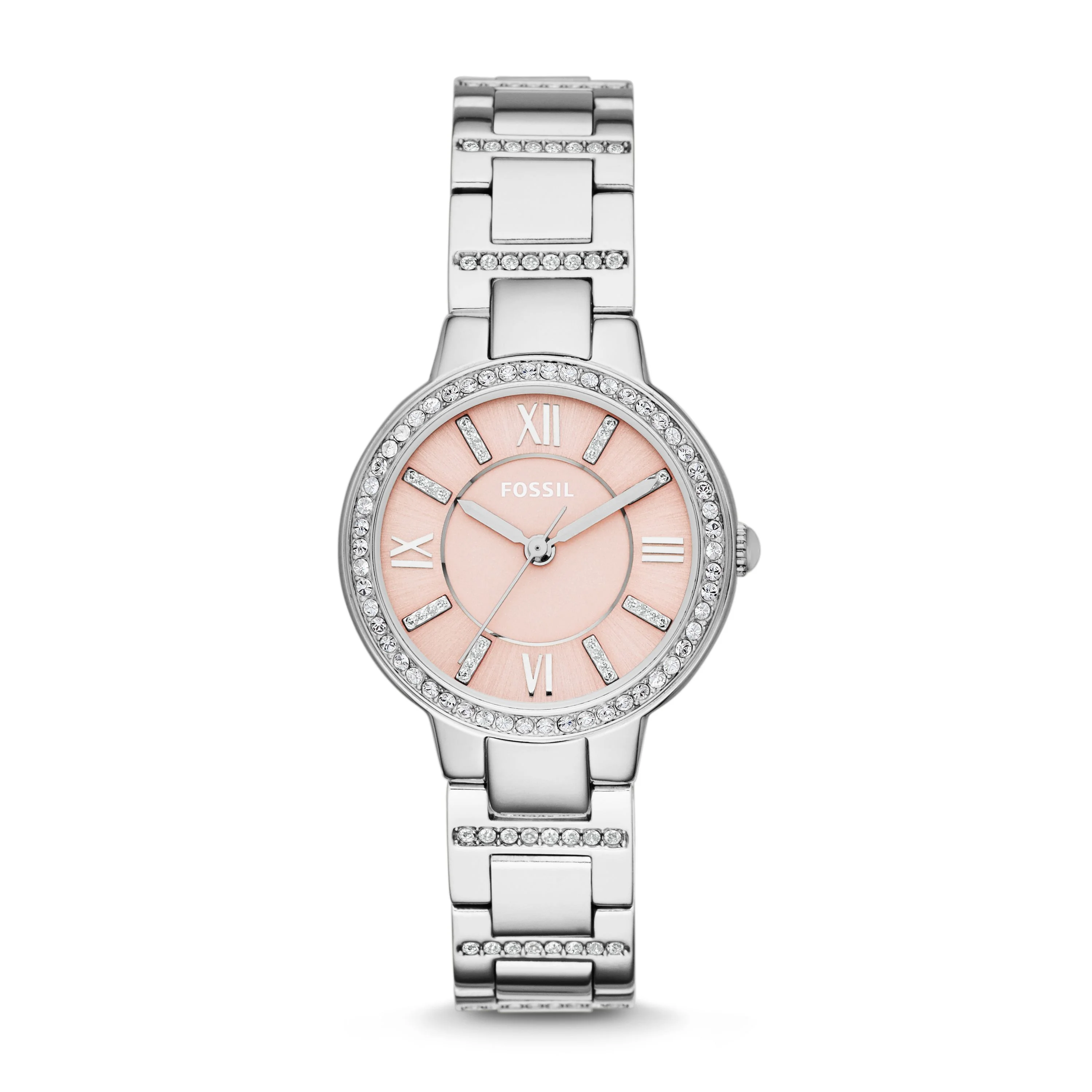 Fossil Women Virginia Silver Tone Stainless Steel Watch (Style: ES3504)