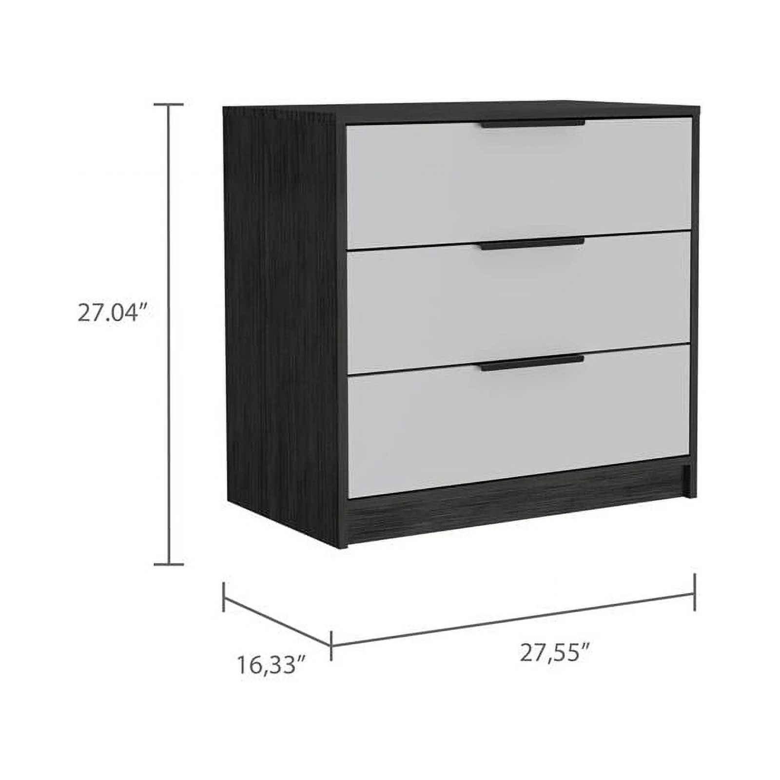 Home Square 2-Piece Set with 3 Drawer Dresser and 5 Drawer Dresser In Smoky Oak