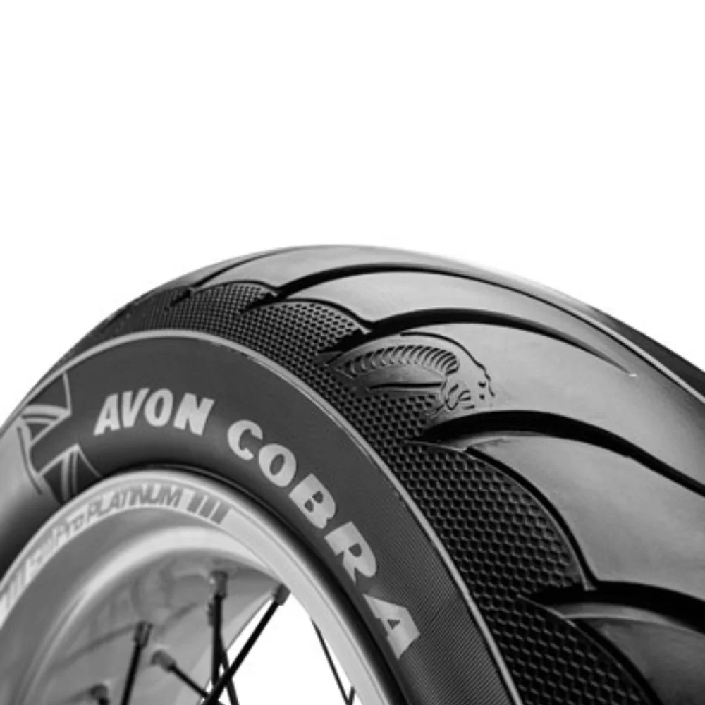 Avon Cobra Chrome AV91 Front Motorcycle Tire 140/75R-17 (67V) Black Wall for Harley-Davidson CVO Softail Fat Boy FLSTFSE 2006