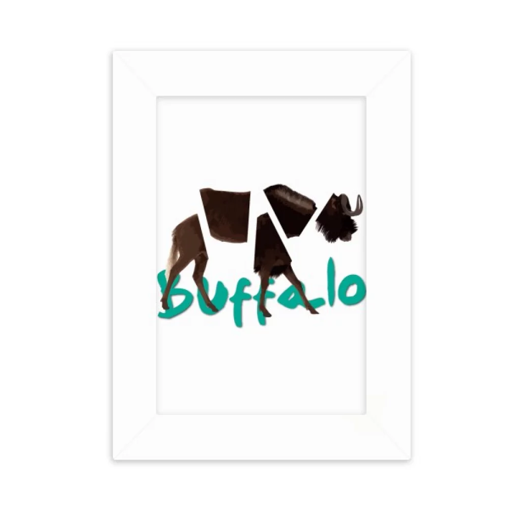 Buffalo Body Rips Horns Art Deco Fashion Desktop Photo Frame Picture Display Decoration Art Painting
