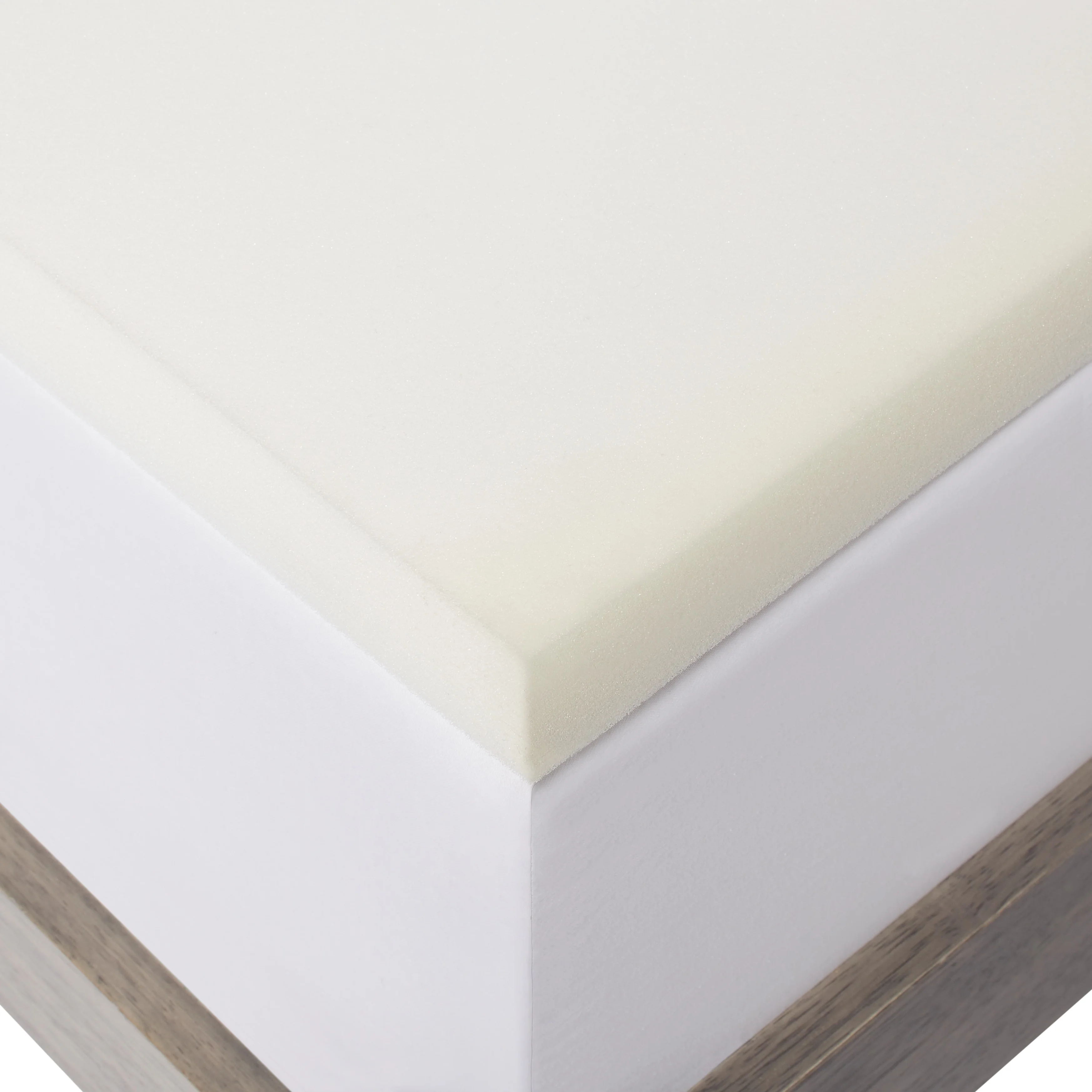 Lucid Comfort Collection 2-inch Solid Foam Mattress Topper with Premium Mattress Protector