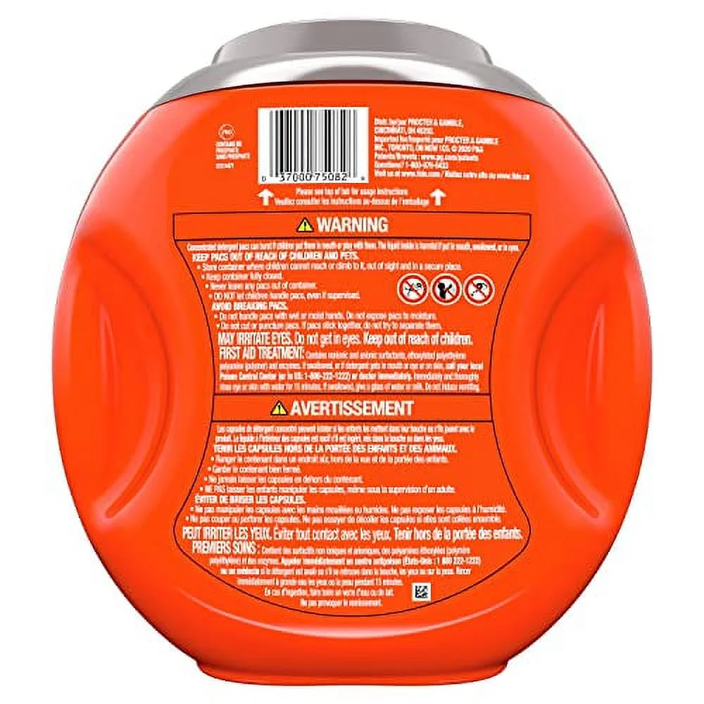 Tide PODS 4 in 1 Ultra Oxi Laundry Detergent Soap PODS, High Efficiency (HE), 61 Count