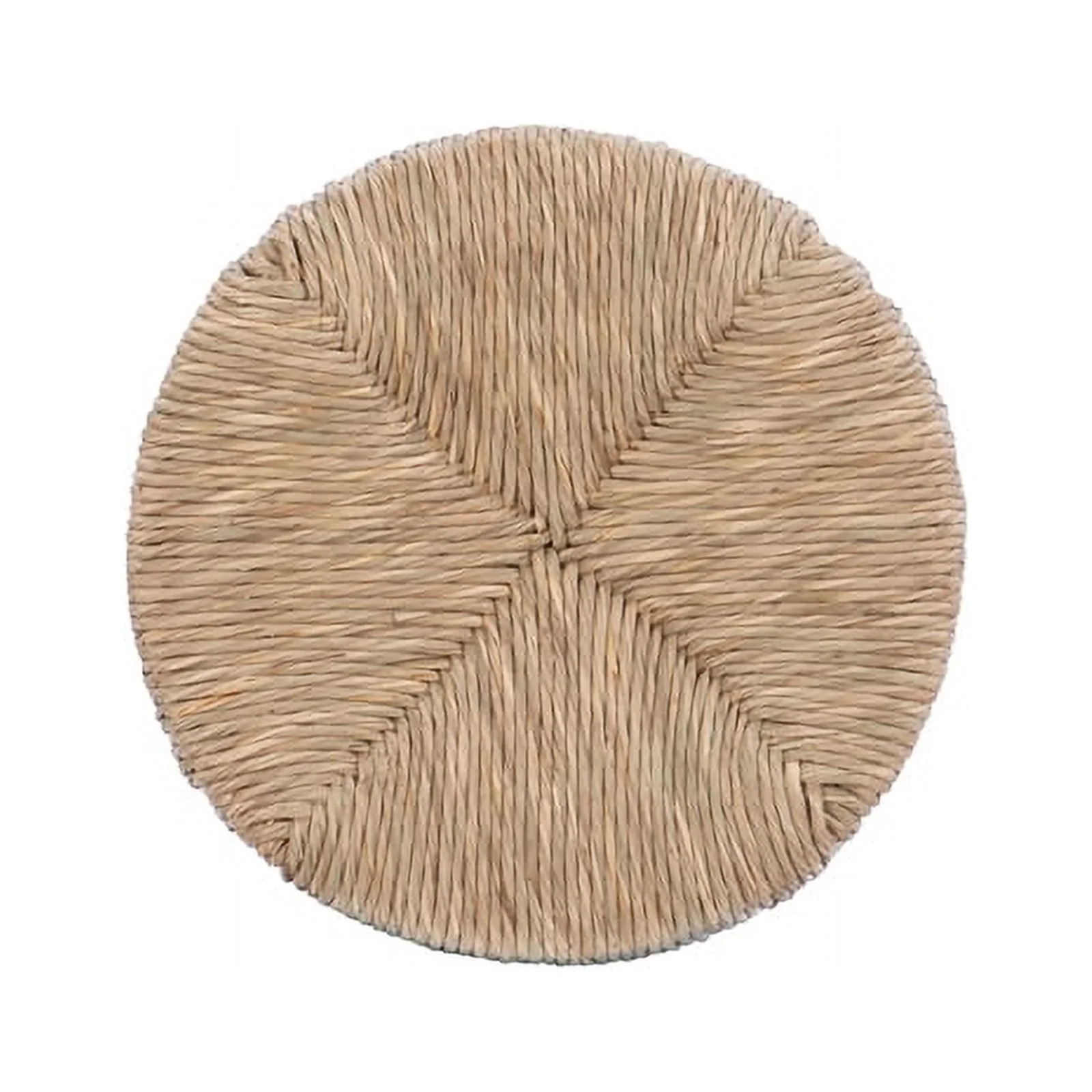 Home Square 3 Piece Solid Wood Swivel Rush Counter Stool Set in Walnut Brown