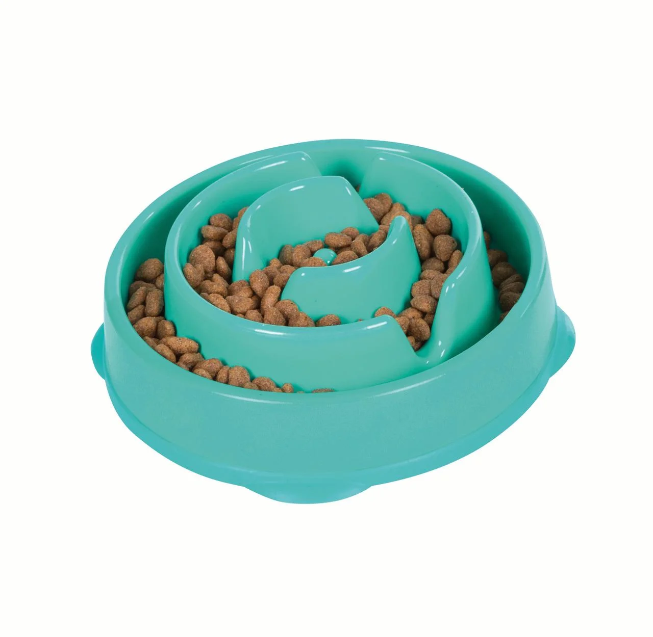 Outward Hound Fun Feeder Slo Bowl, Slow Feeder Dog Bowl, Turquoise, Medium/Mini