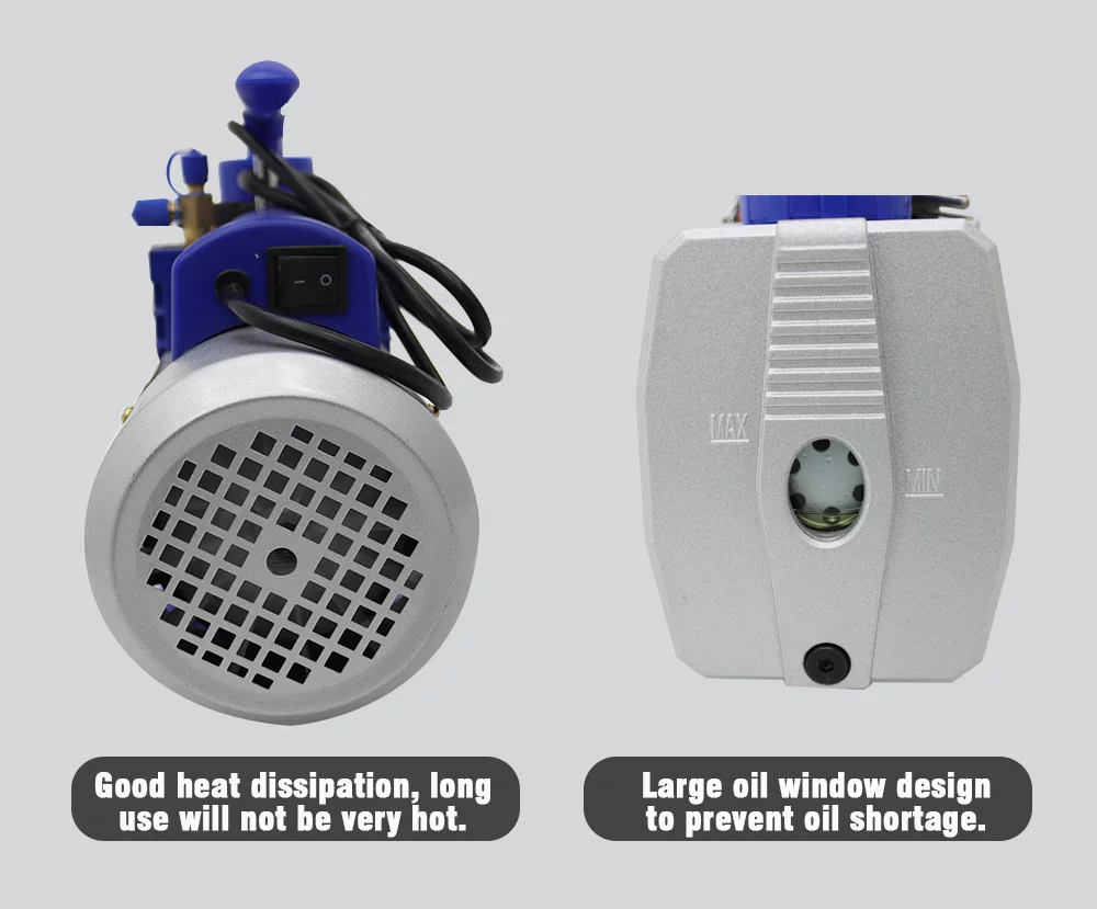 TECHTONGDA 7 CFM 110V 60Hz 2-Stage Rotary Vane Deep Vacuum Pump 3/4HP Free Shipping