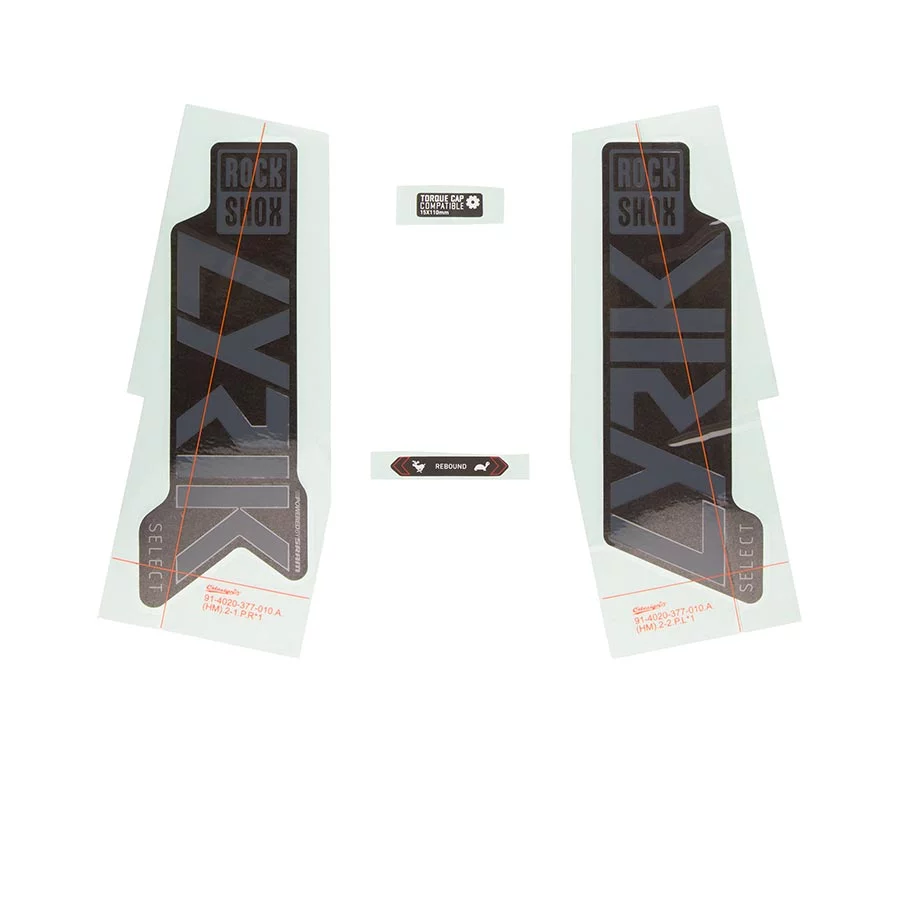 RockShox Decal Kit for Lyrik SEL GGRY/DFB, 11.4018.105.011