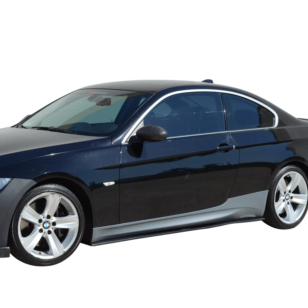 Ikon Motorsports Compatible with 07-13 BMW E92 E93 3-Series 2Dr M3 Style Side Skirts Extension Panels Pair