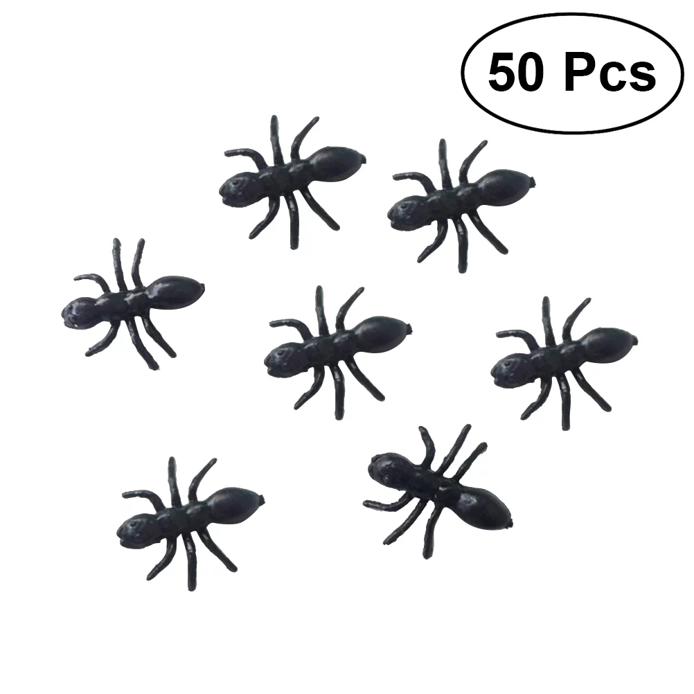 Zonh 50 Mini Plastic Toy Ants Figure Insects Halloween Prank Kids Party Favor