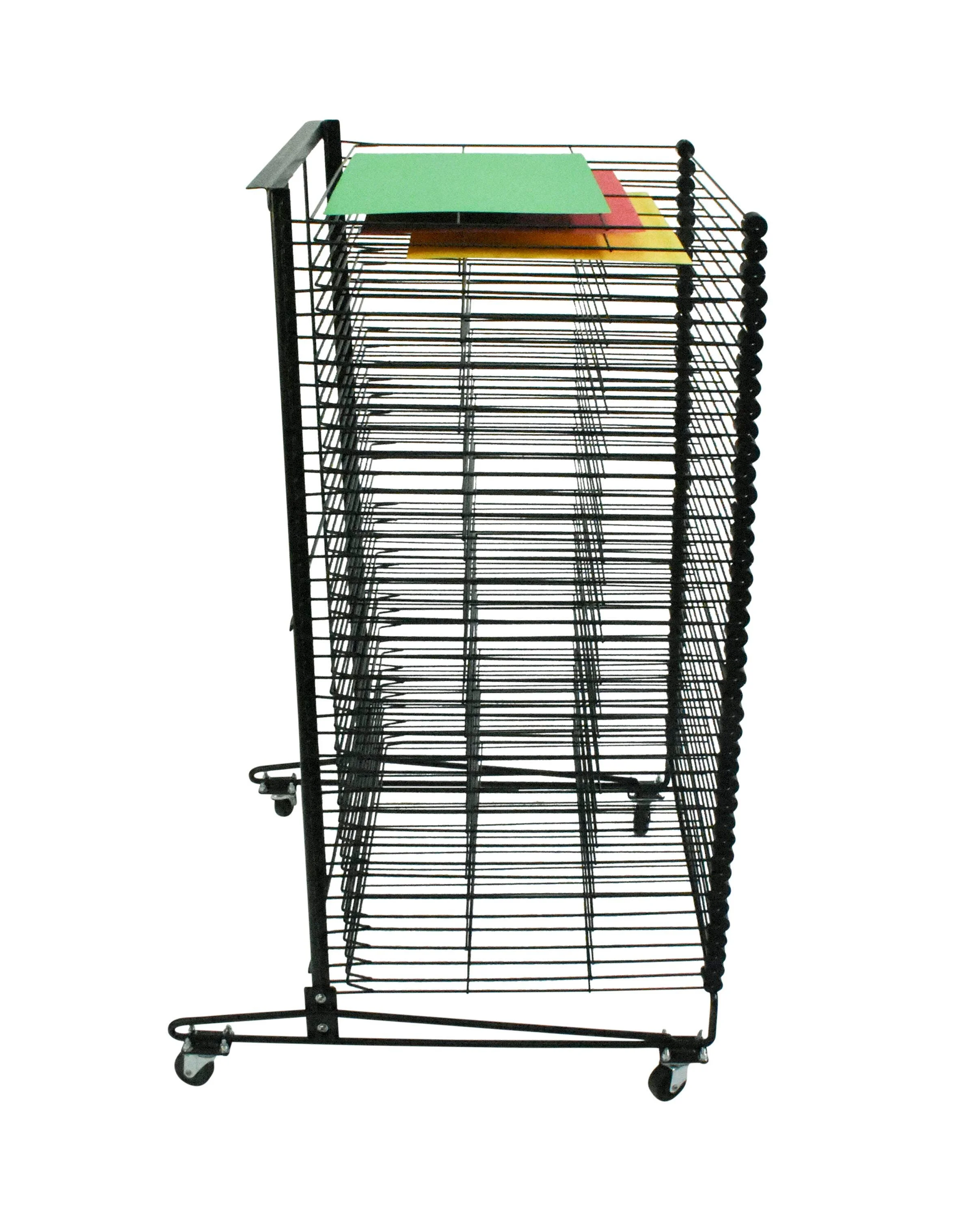 Sax Mobile Drying and Storage Rack with Wheels, 40 Shelves, Steel, 26 x 25 x 40 Inches