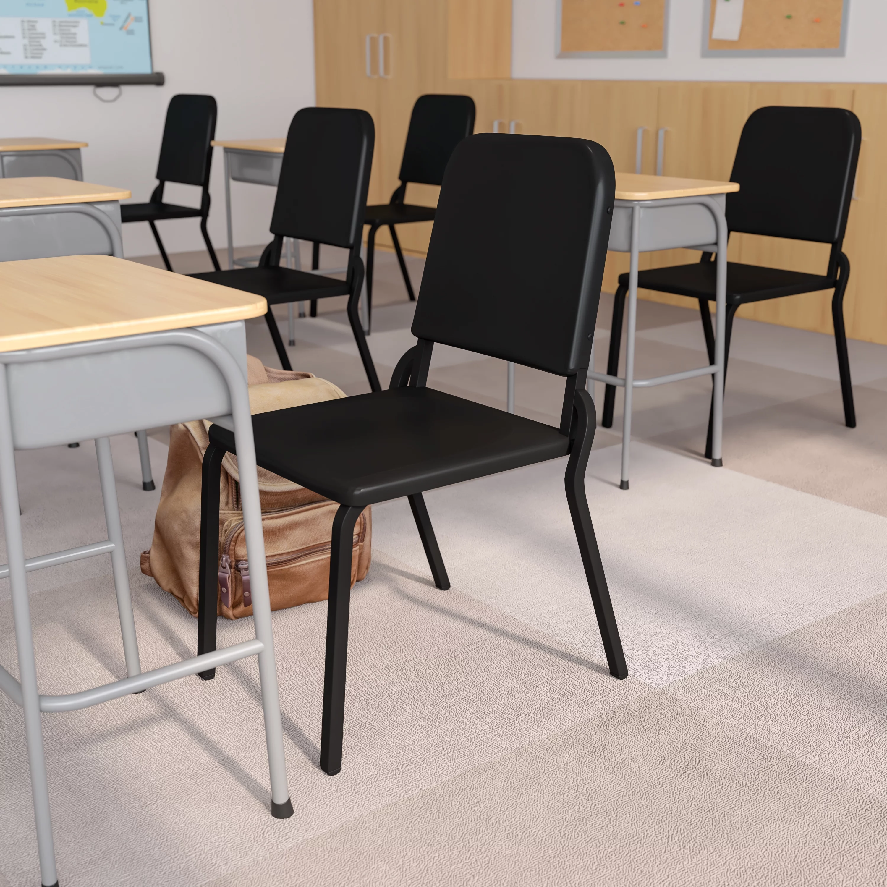 Emma + Oliver Black High Density Stackable Melody Band/Music Chair