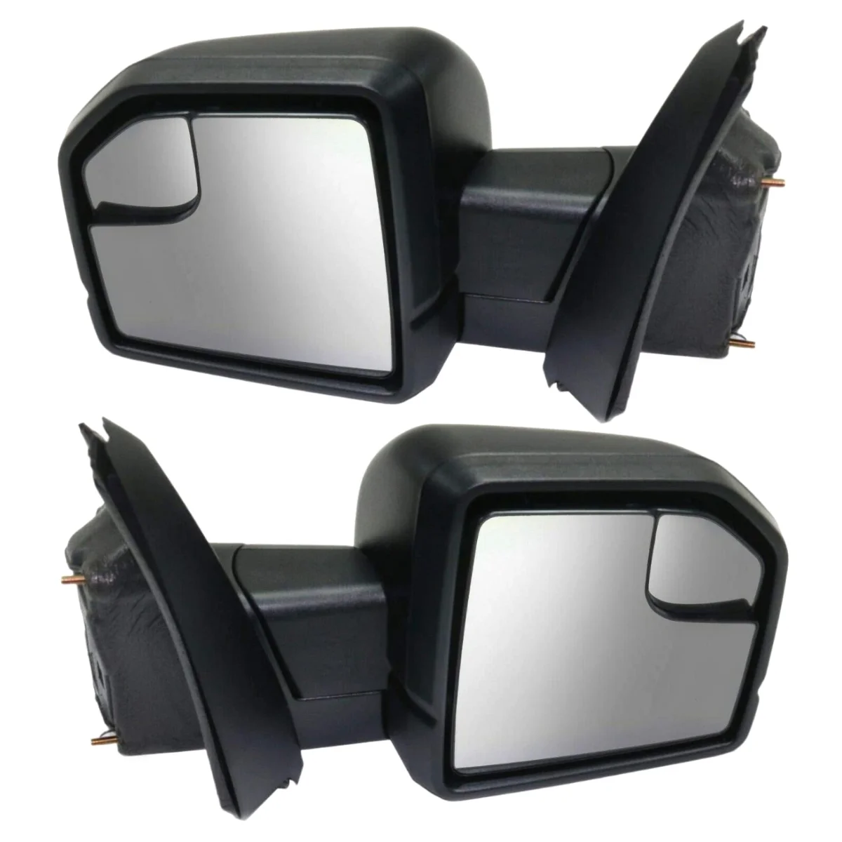AutoShack Driver and Passenger Mirror Power Manual Folding Textured Black Set of 2 Replacement for 2015 2016 2017 2018 Ford F-150 2.7L 3.0L 3.3L 3.5L 5.0L V6 V8 4WD RWD KAPFO1321522PR