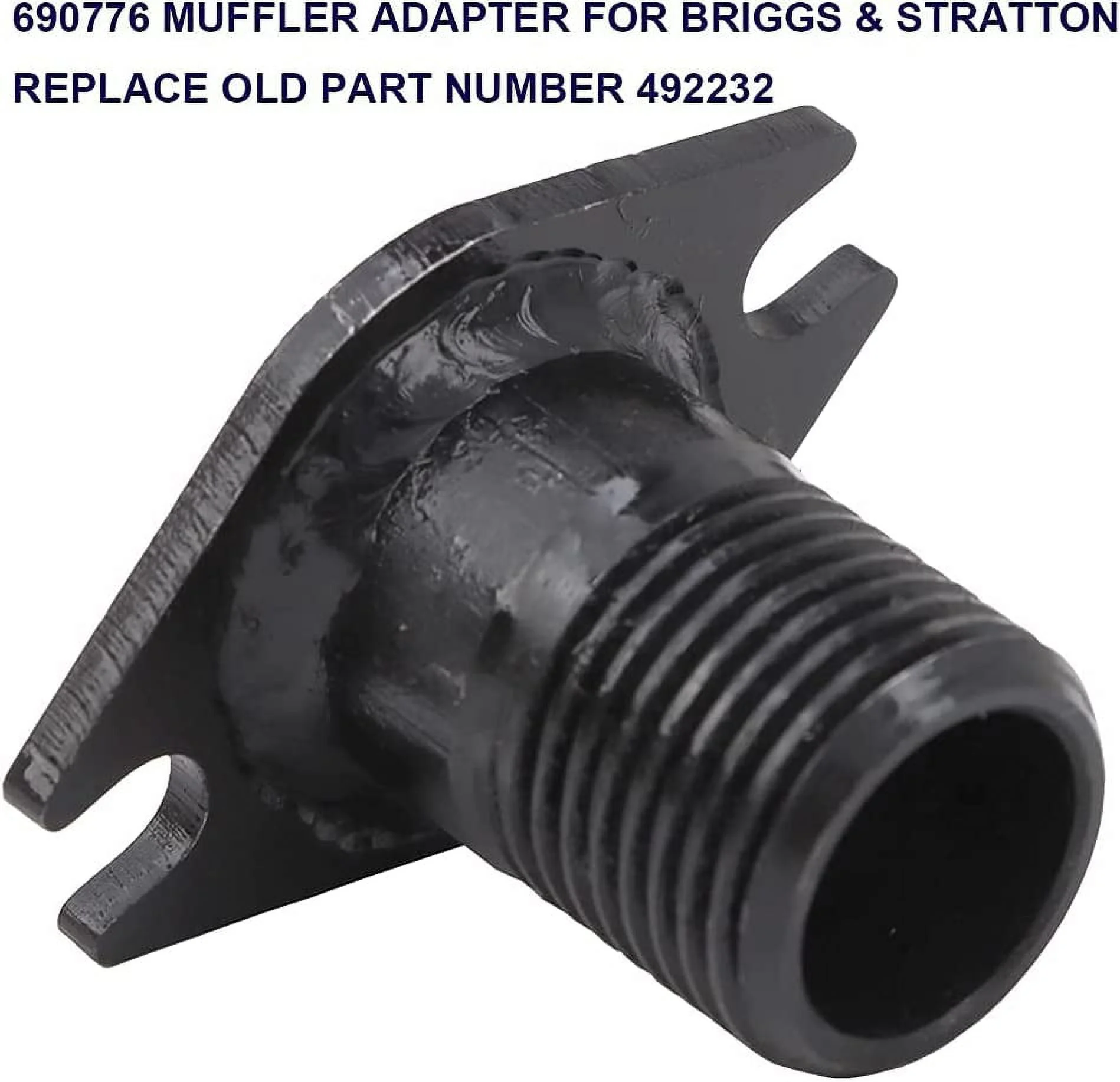 NIXFACE 690776 Muffler Adapter Fit for Briggs & Stratton Replace Old Part Number 492232