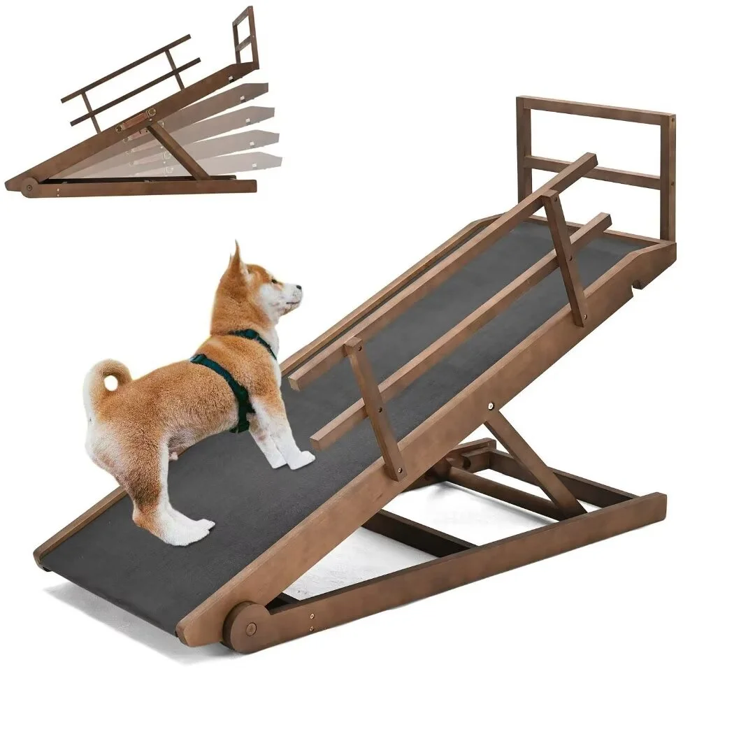 Docred Dog Ramp,6 Level Adjustable Folding Pet Ramp for Bed, Couch,SUV - High Traction Portable Paw Ramps,Great for Small & Large Old Dogs & Cats, Supports up to 250 lbs, 47