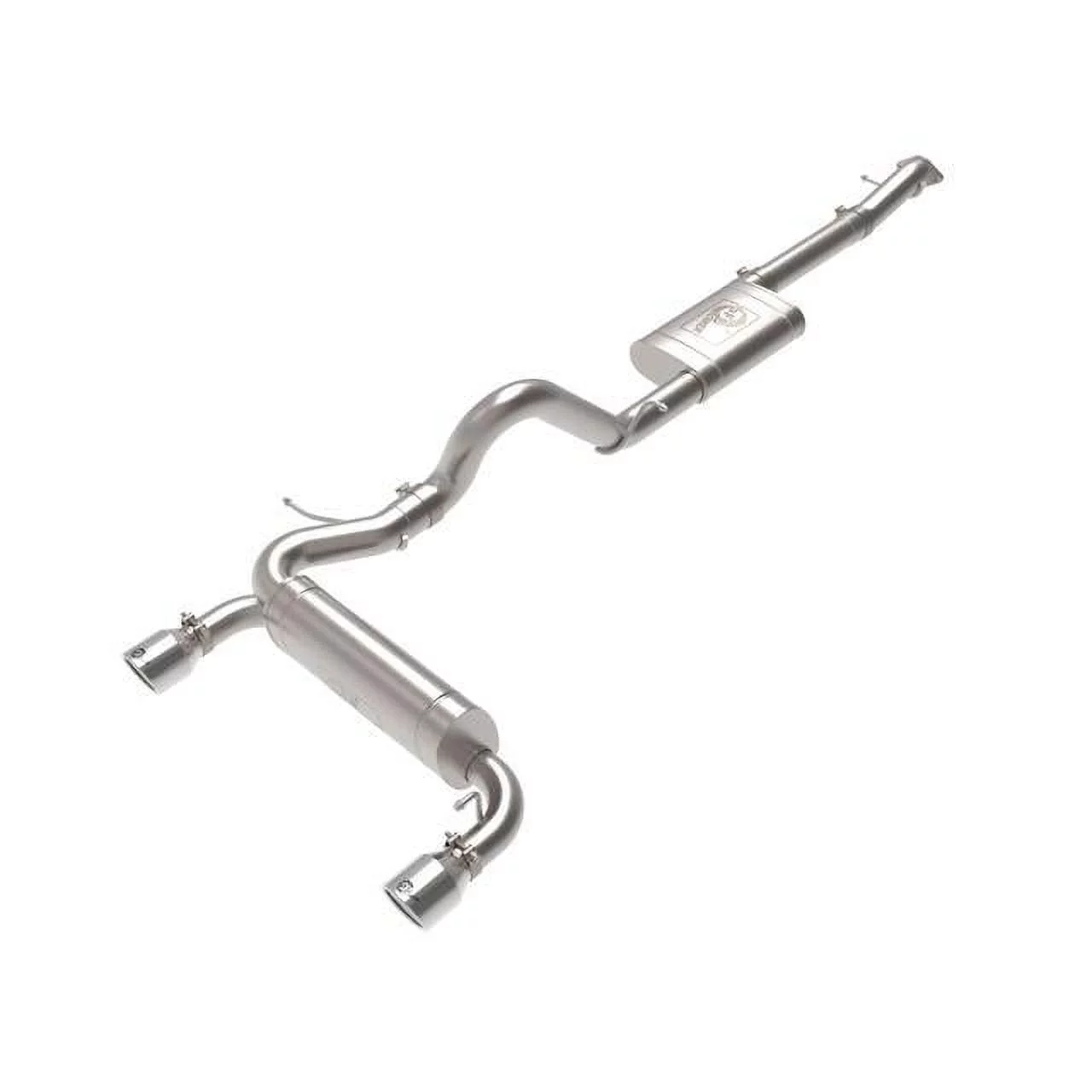 aFe Power Vulcan Series 3 IN to 2-1/2 IN Stainless Steel Cat-Back Exhaust System Polished Fit Ford Bronco 21-22 L4-2.3L (t)/V6-2.7L (tt) 49-33138-P