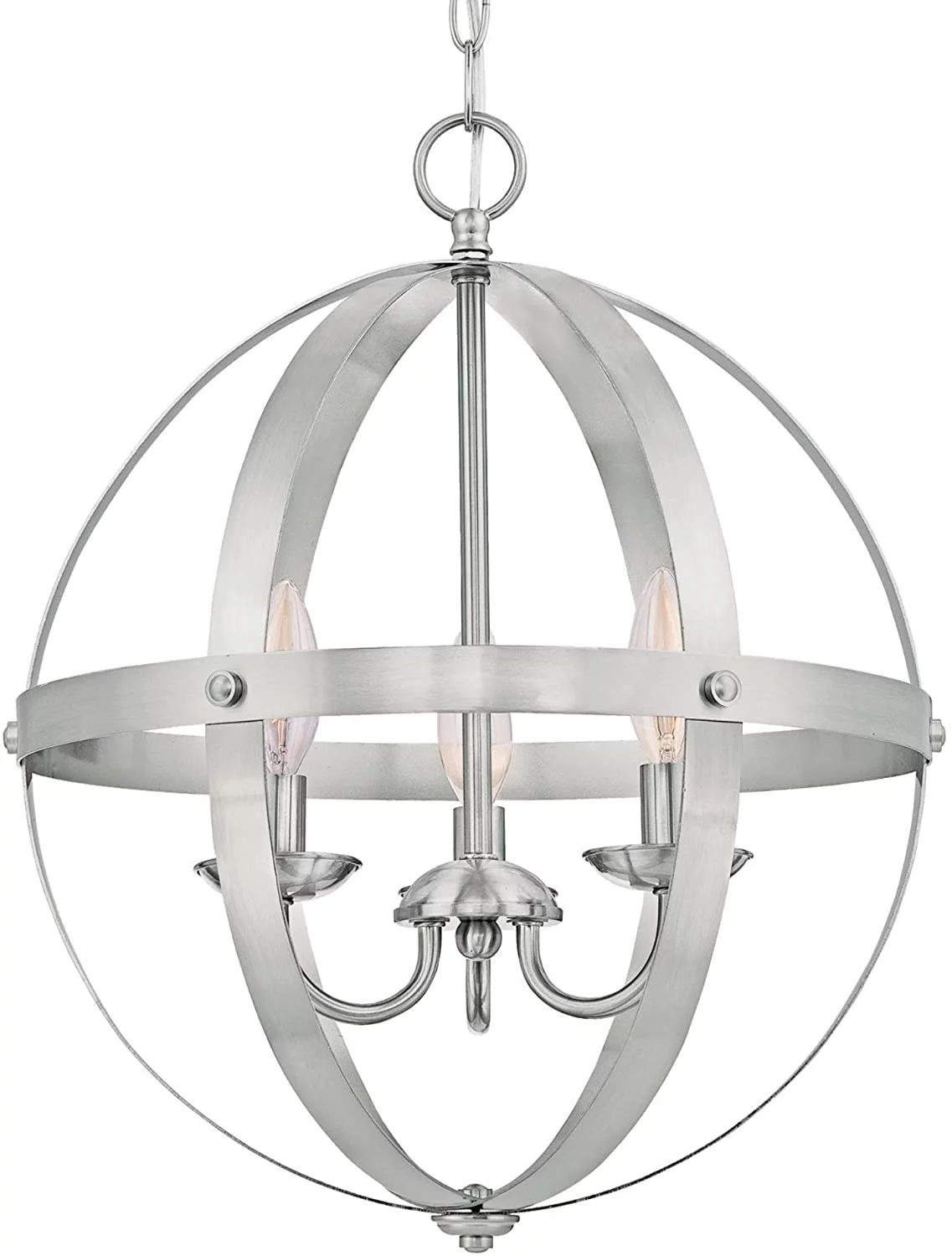 Westinghouse Lighting 6341900 Stella Mira Indoor Chandelier 3-Light Pendant Brushed Nickel