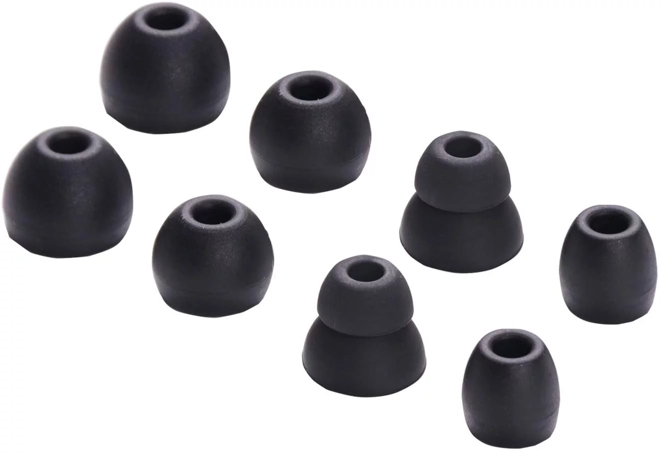 Powerbeats Pro Replacement Earbud Tips Covers - Black, 4 Sizes - Small, Medium, Large & Double Flange