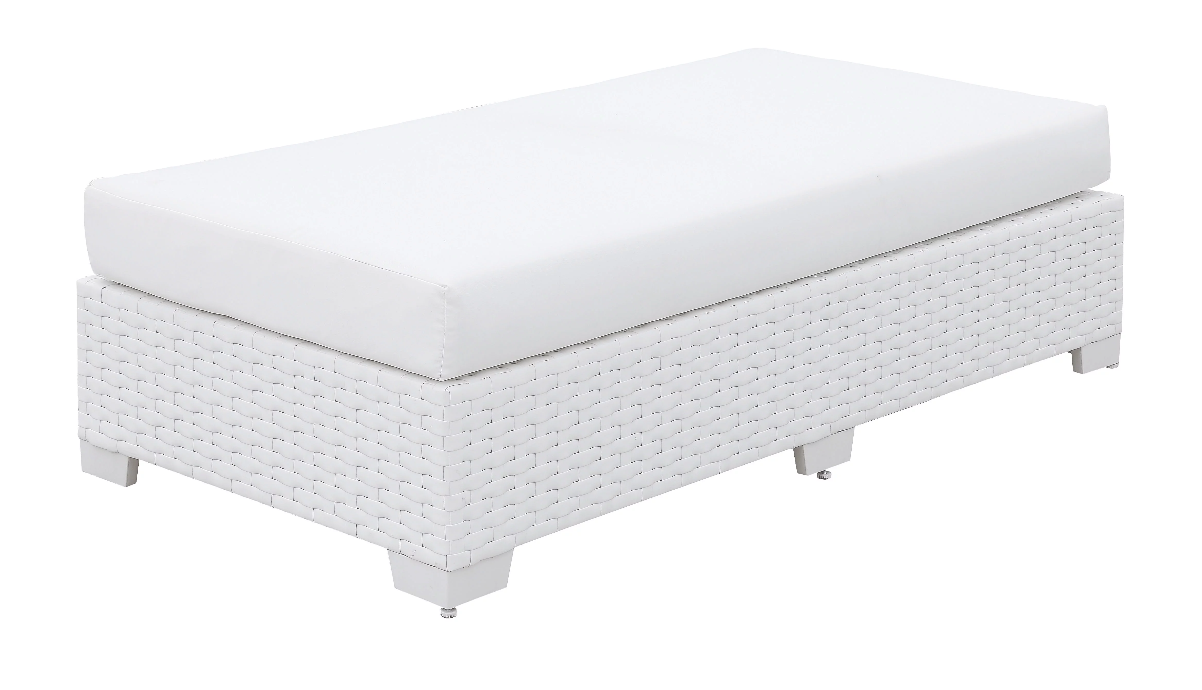 Arthur Modular UV and Water Resistant Outdoor Bench, White