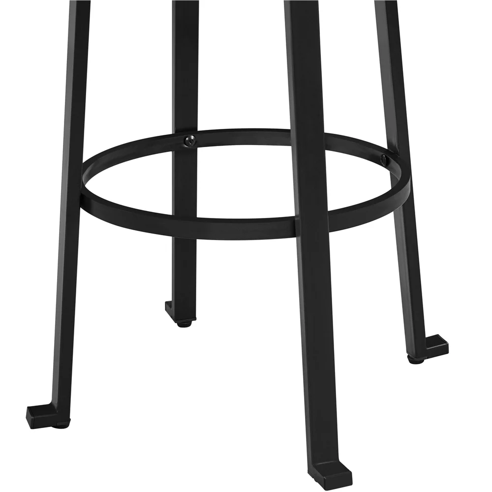 Yaheetech 2pcs 29.5'' H Pub Height Stools Bar Stools with Metal Frame and Round Top, Rustic Brown