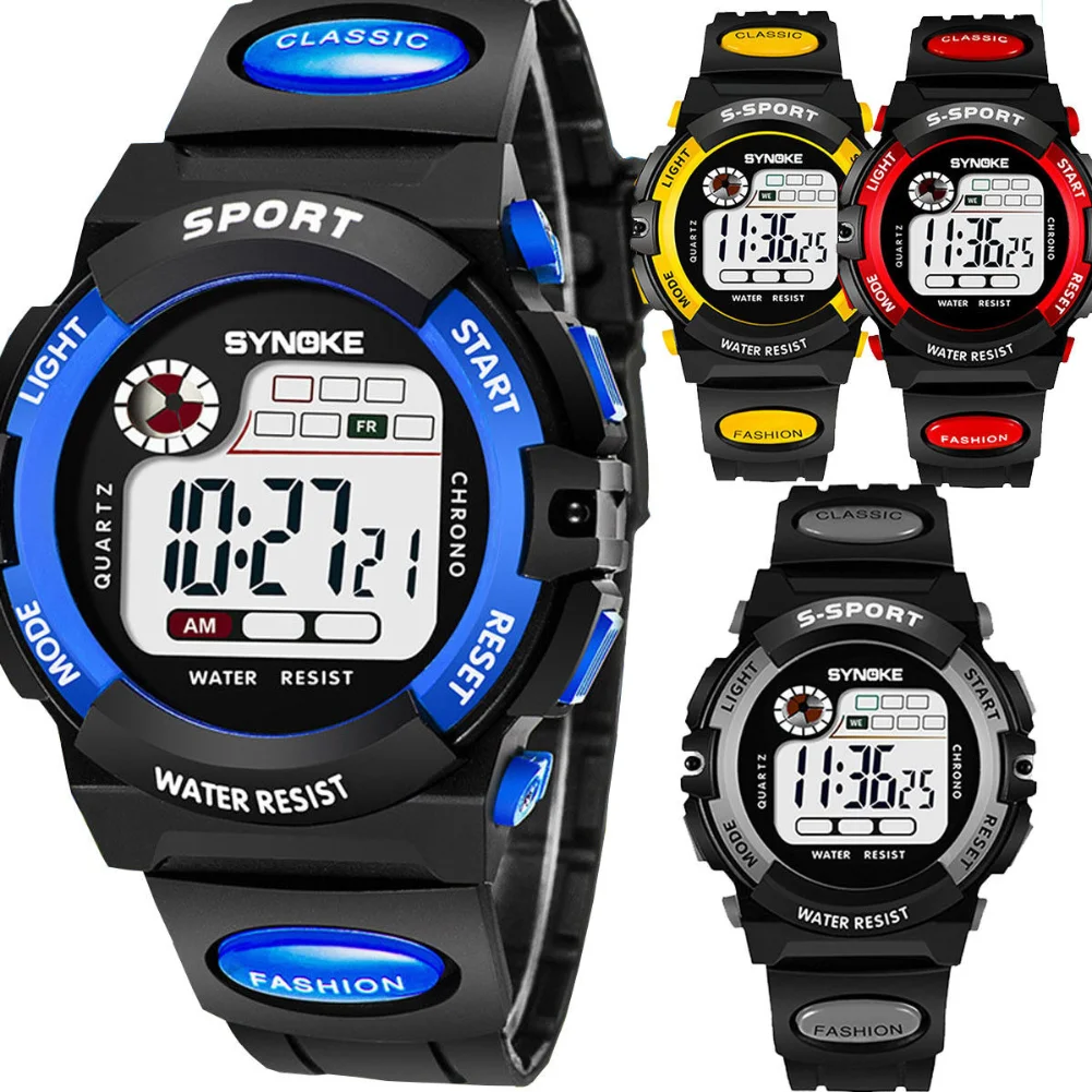 Multifunction Waterproof Adult/Boy's/Girl's Sports Electronic LED Watch Watches