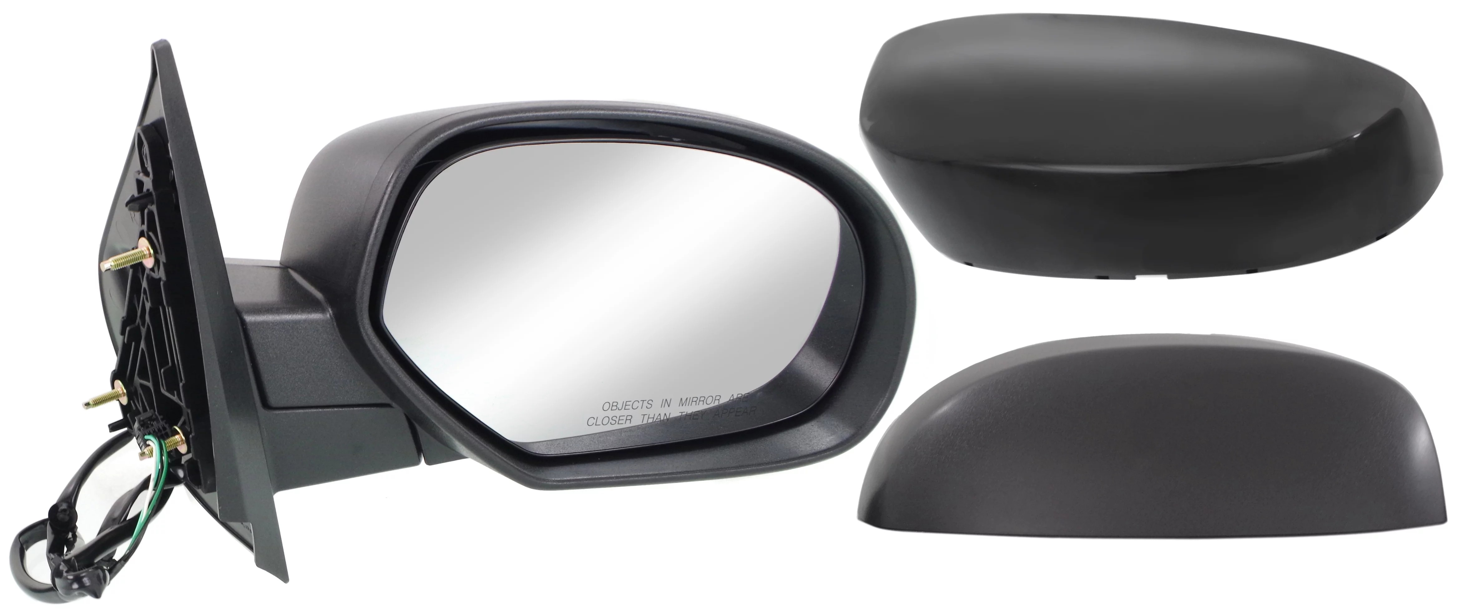 Mirror Compatible With 2007-2014 Chevrolet Tahoe 2007-2013 GMC Sierra 1500 Right Passenger Side Heated 1 Paintable and Textured Black Cap Kool-Vue