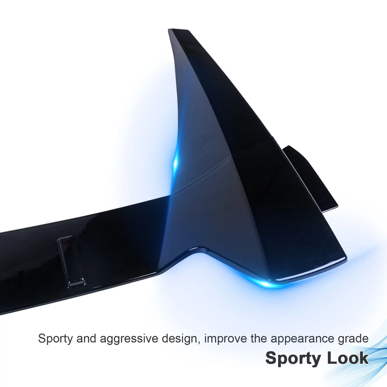 Rear Window Roof Spoiler Fit for Honda Civic 4 Door Sedan 2016-2021 R Style Glossy Black