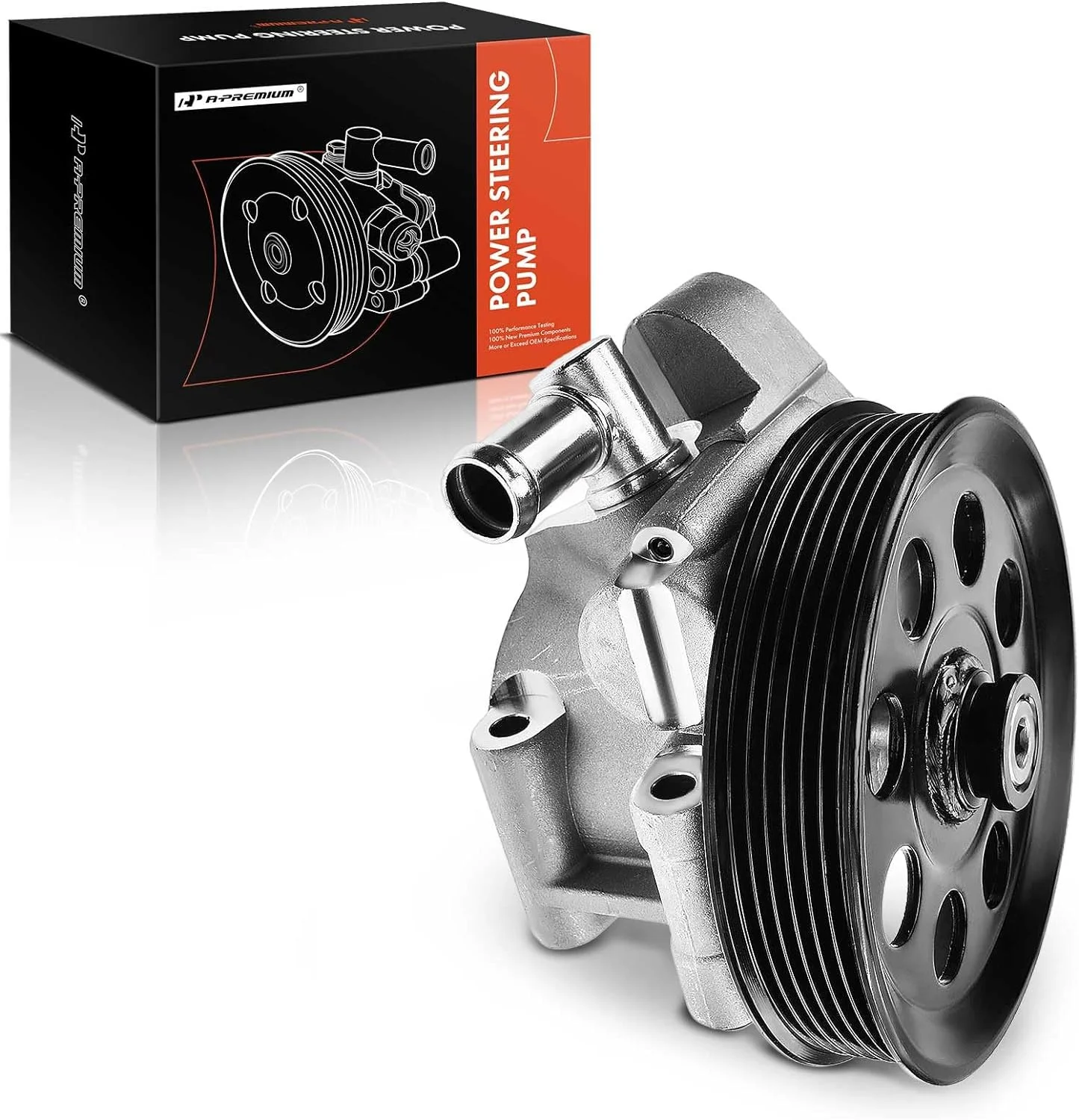 A-Premium Power Steering Pump with Pulley Compatible with Ford F-150 2011-2014 V8 6.2L