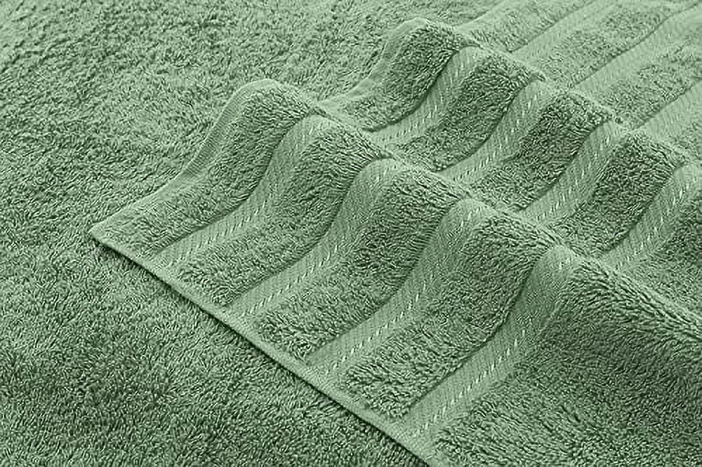 American Soft Linen Luxury Hotel & Spa Quality, Turkish Cotton, 27x54 Inches 4-Piece Bath Towel Set for Maximum Softness & Absorbency, Dry Quickly - Sage Green