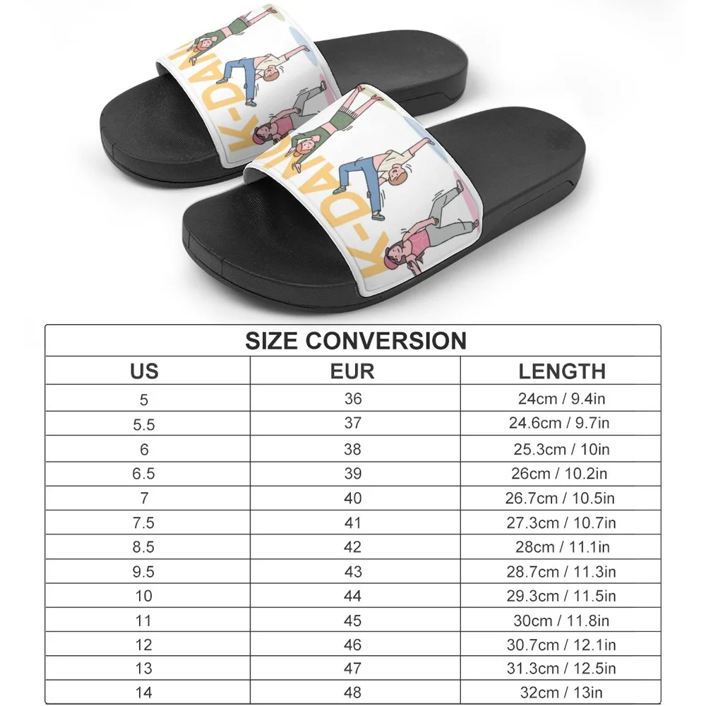 GZHJMY Stylish Slides for Women Men, Korean Dancer Soft Flexible Slip-on Sandals Slippers
