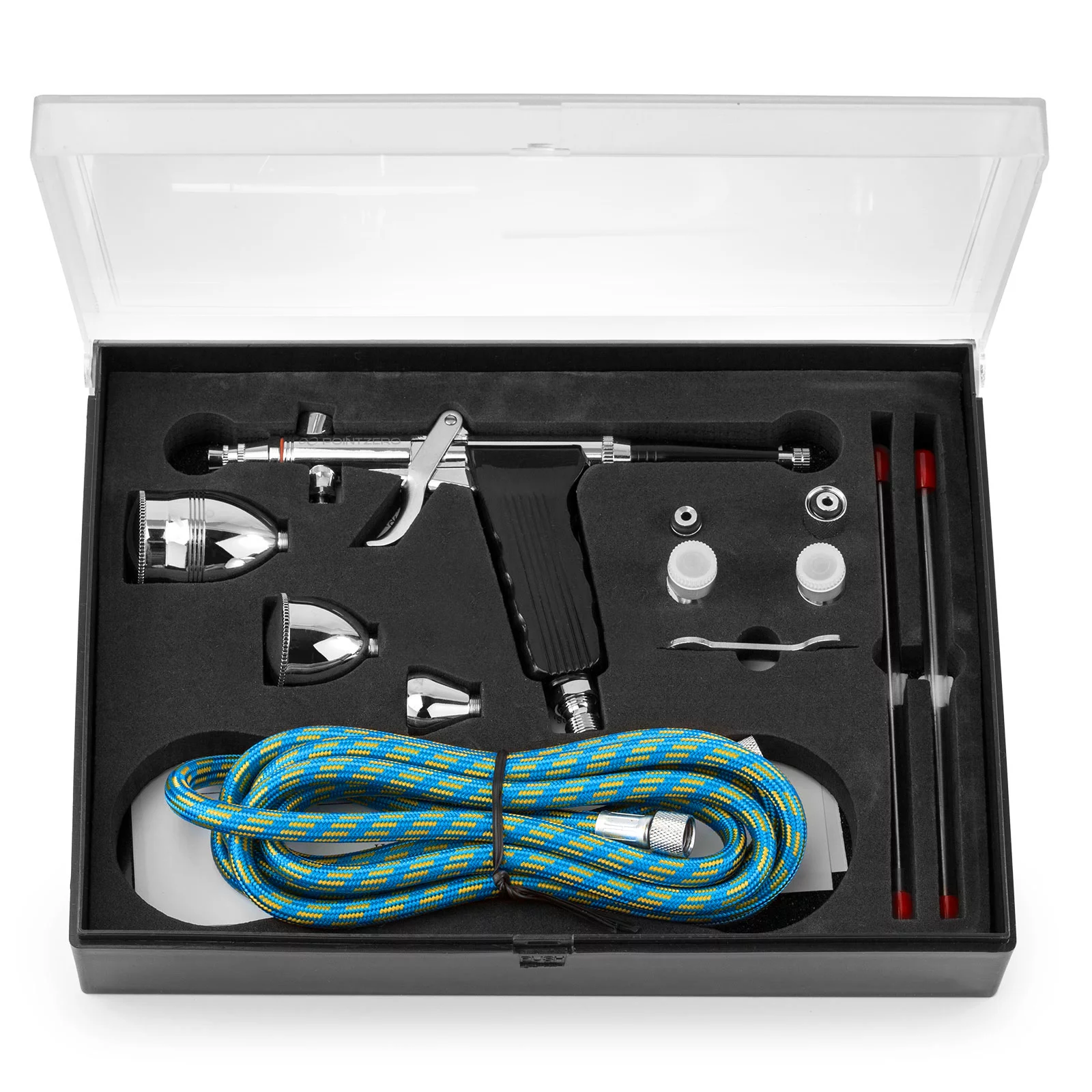 PointZero Precision Trigger Style Gravity-feed Airbrush Set w/ MAC Valve