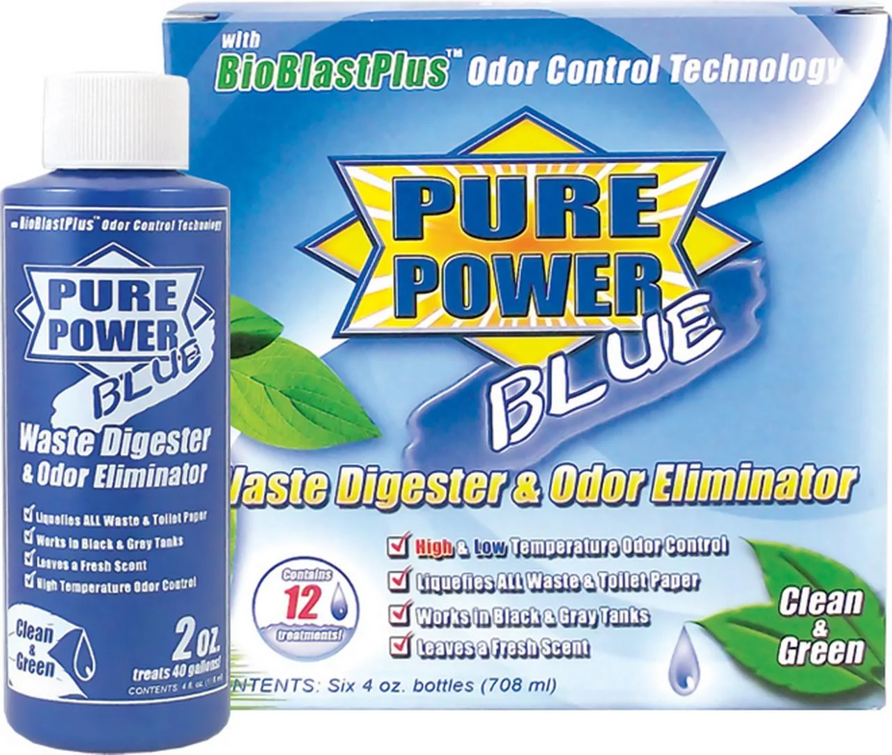 Valterra V23017 Pure Power Blue Waste Digester and Odor Eliminator - 4 oz., Pack of 6