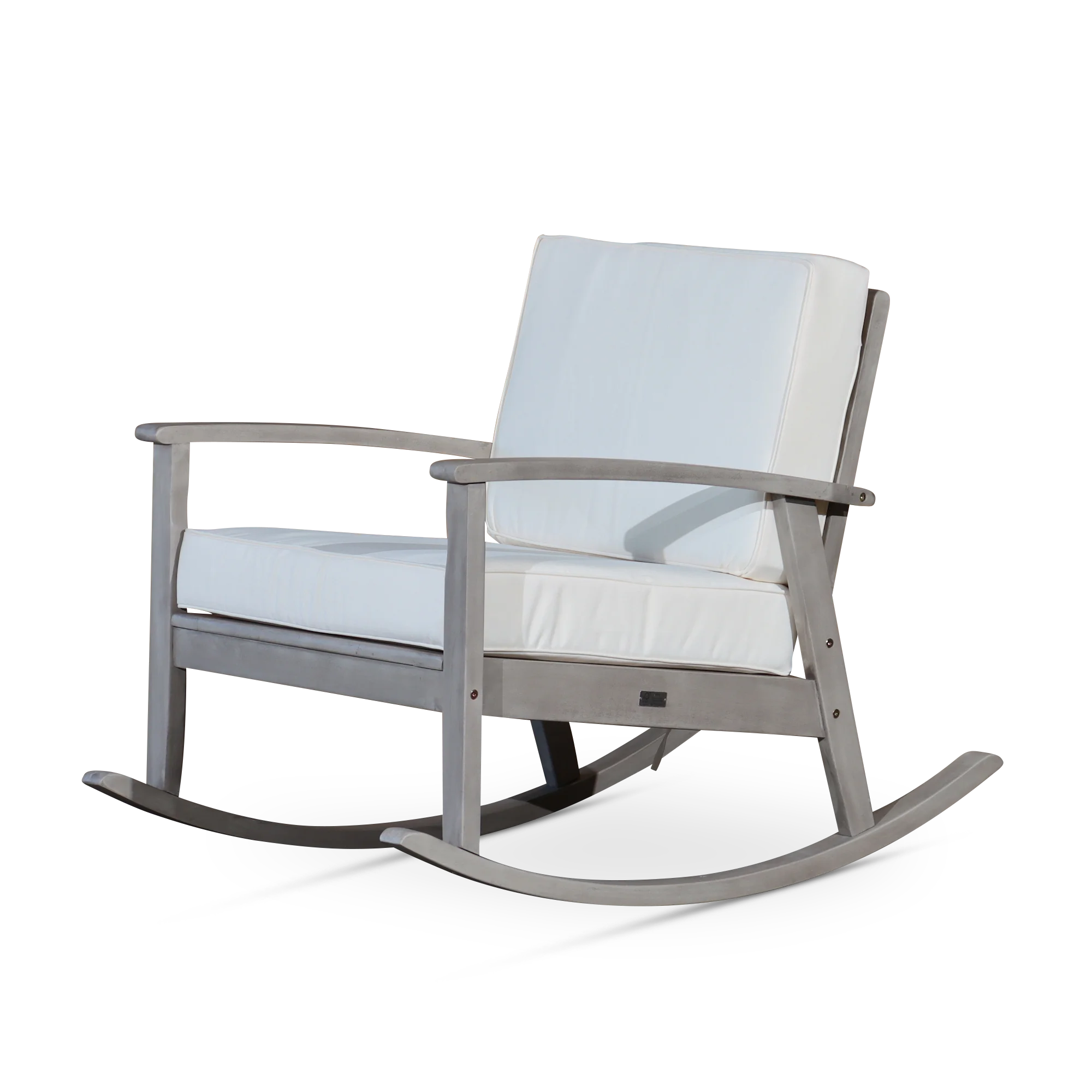 DTY Outdoor Living Longs Peak Eucalyptus Deep Seat Rocker with Cushions