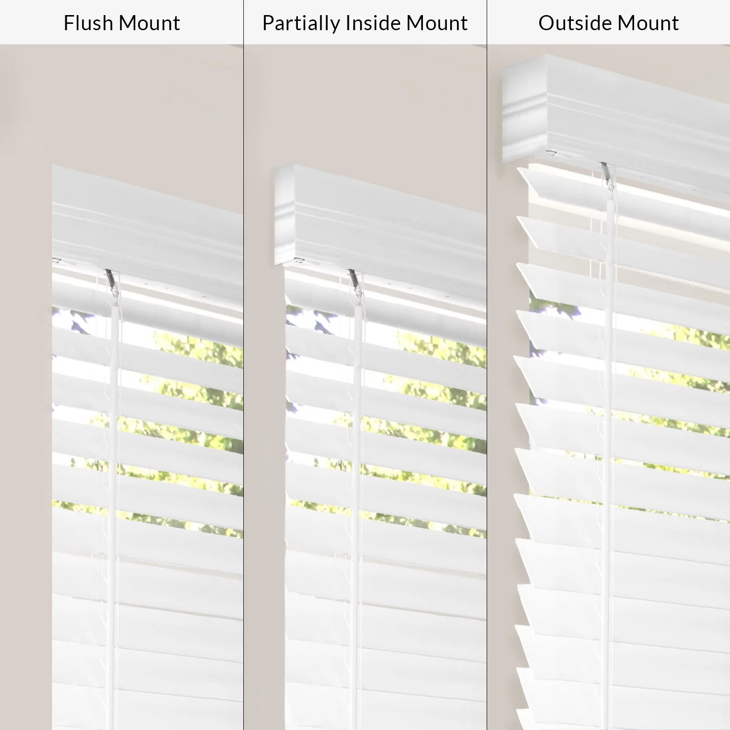 CHICOLOGY Cordless 2-inch Faux Wood Blinds