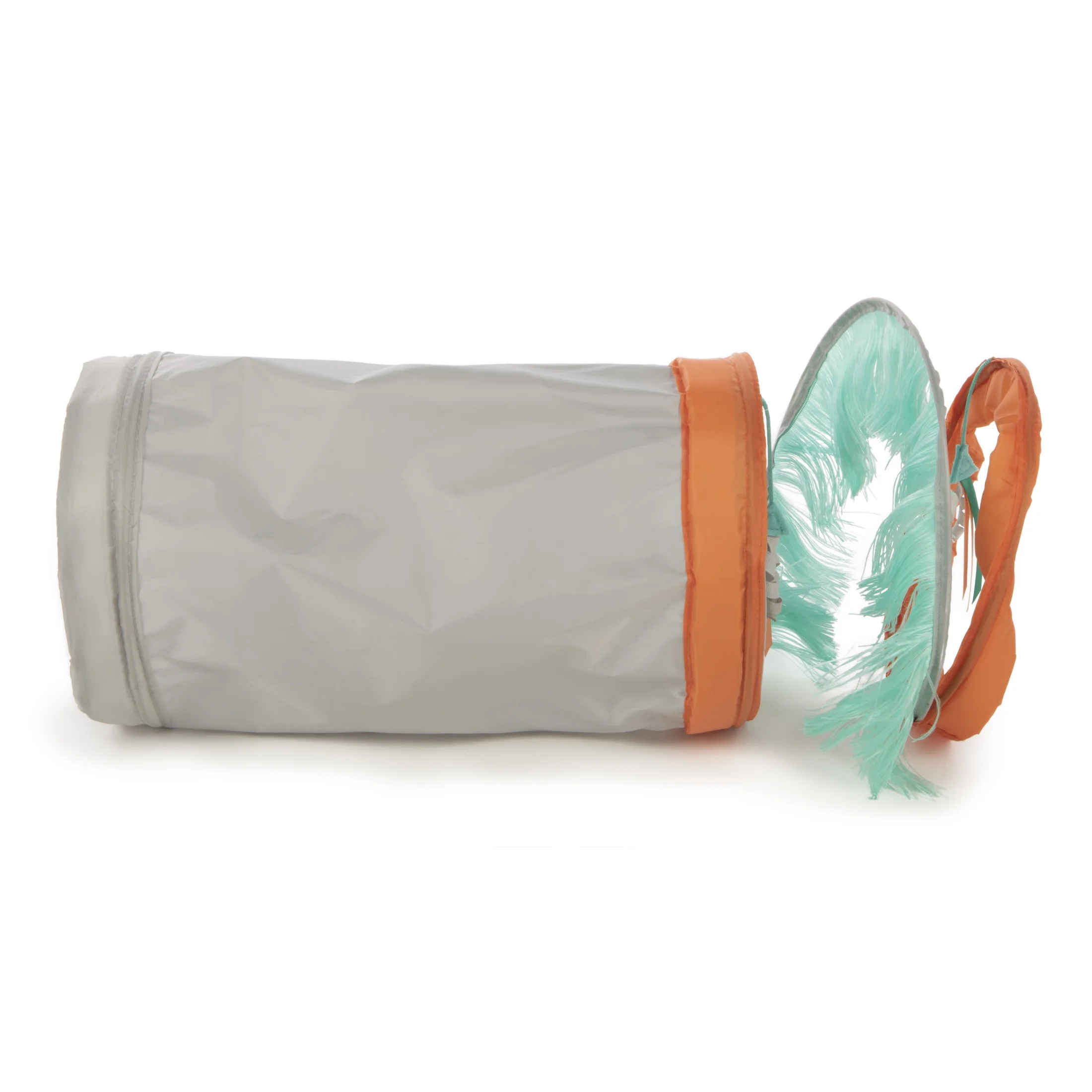 SmartyKat Fringe Frenzy Spring-Ended Collapsible Cat Activity Tunnel with Fringe & Ribbons