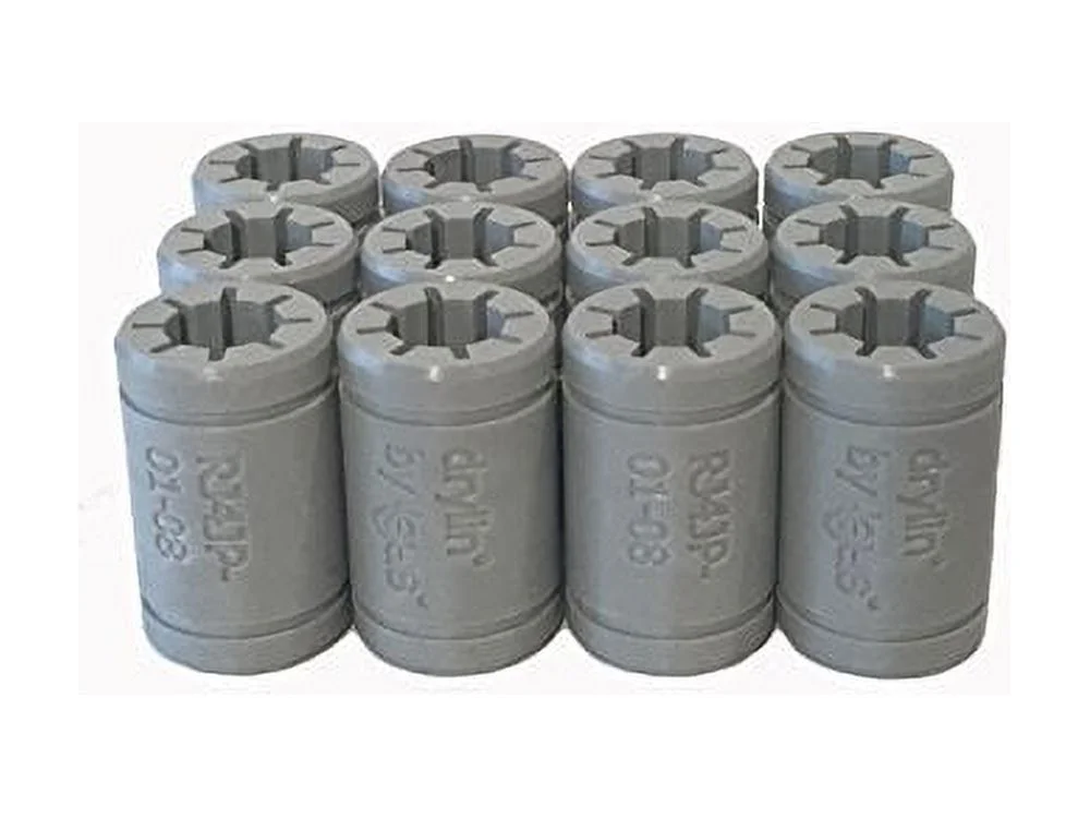 12 Pieces 3D Printer Solid Polymer LM8UU Bearing 8Mm Shaft - Drylin RJ4JP-01-08
