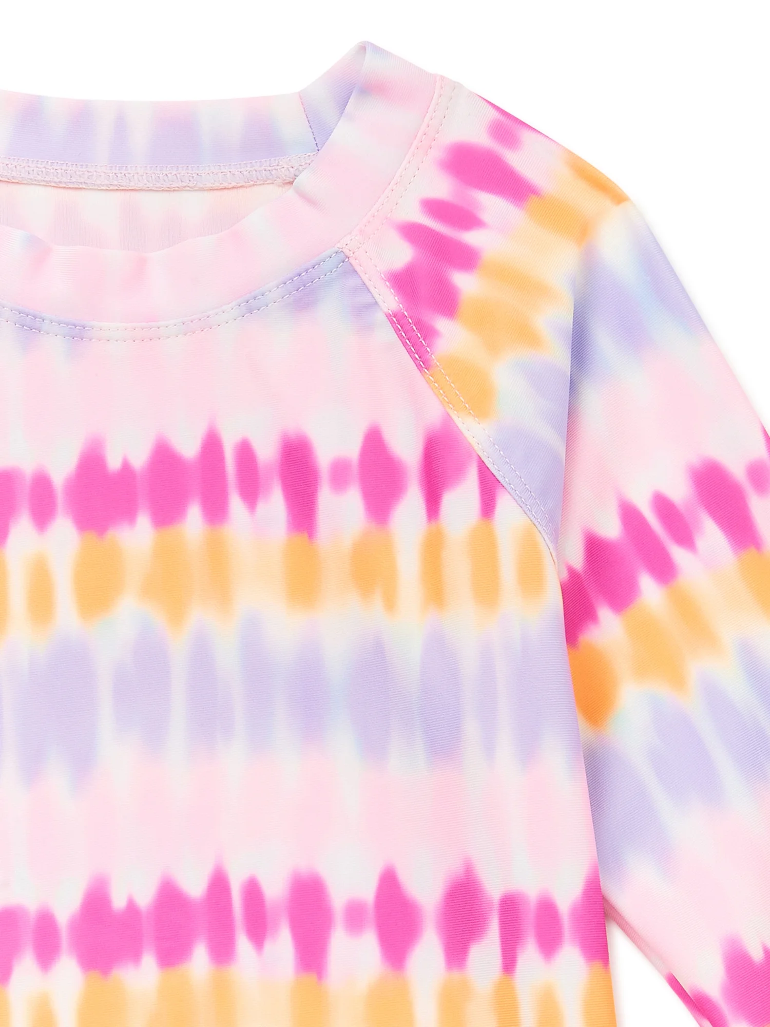 Wonder Nation Toddler Girl Swim Tie-Dye Rash Guard Swim Set, 2-Piece, Sizes 12M-5T