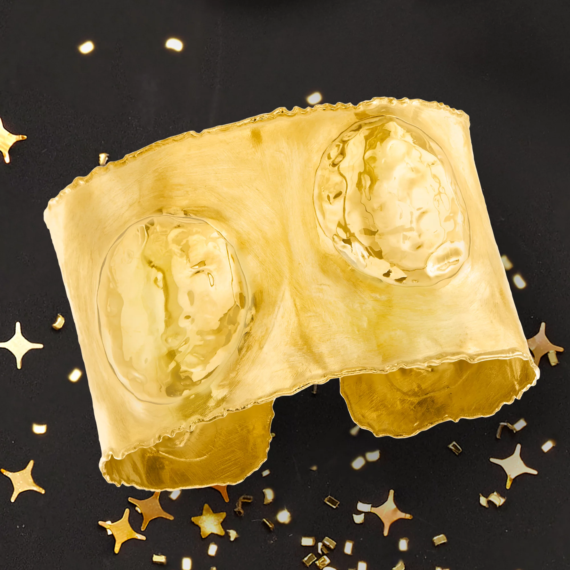 Ross-Simons Italian 18kt Gold Over Sterling Silver Cuff Bracelet, Women's, Adult