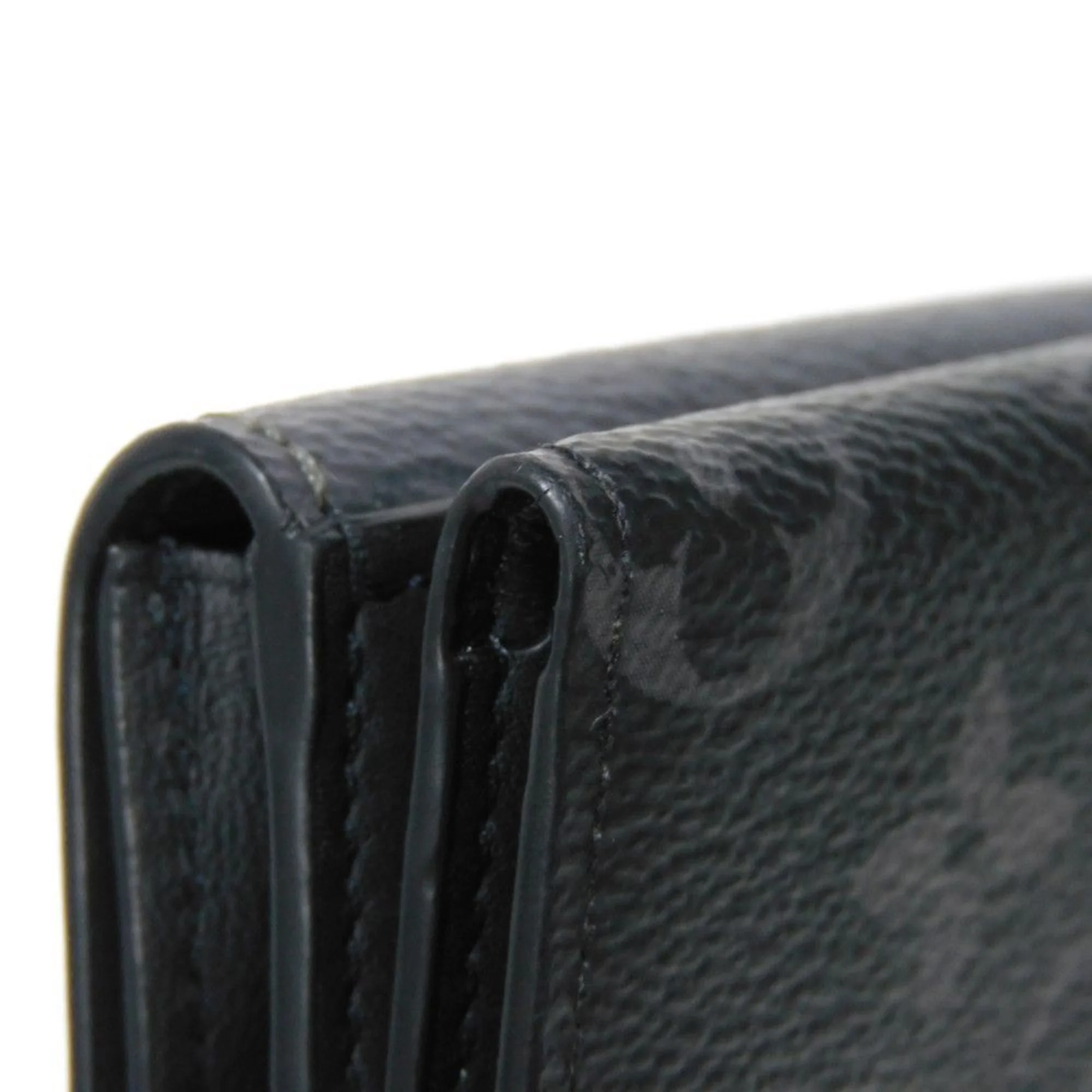 Pre-Owned LOUIS VUITTON Trifold Wallet Discovery Compact W Snap RFID Monogram Eclipse Reverse Noir M45417 Men's Billfold (Good)