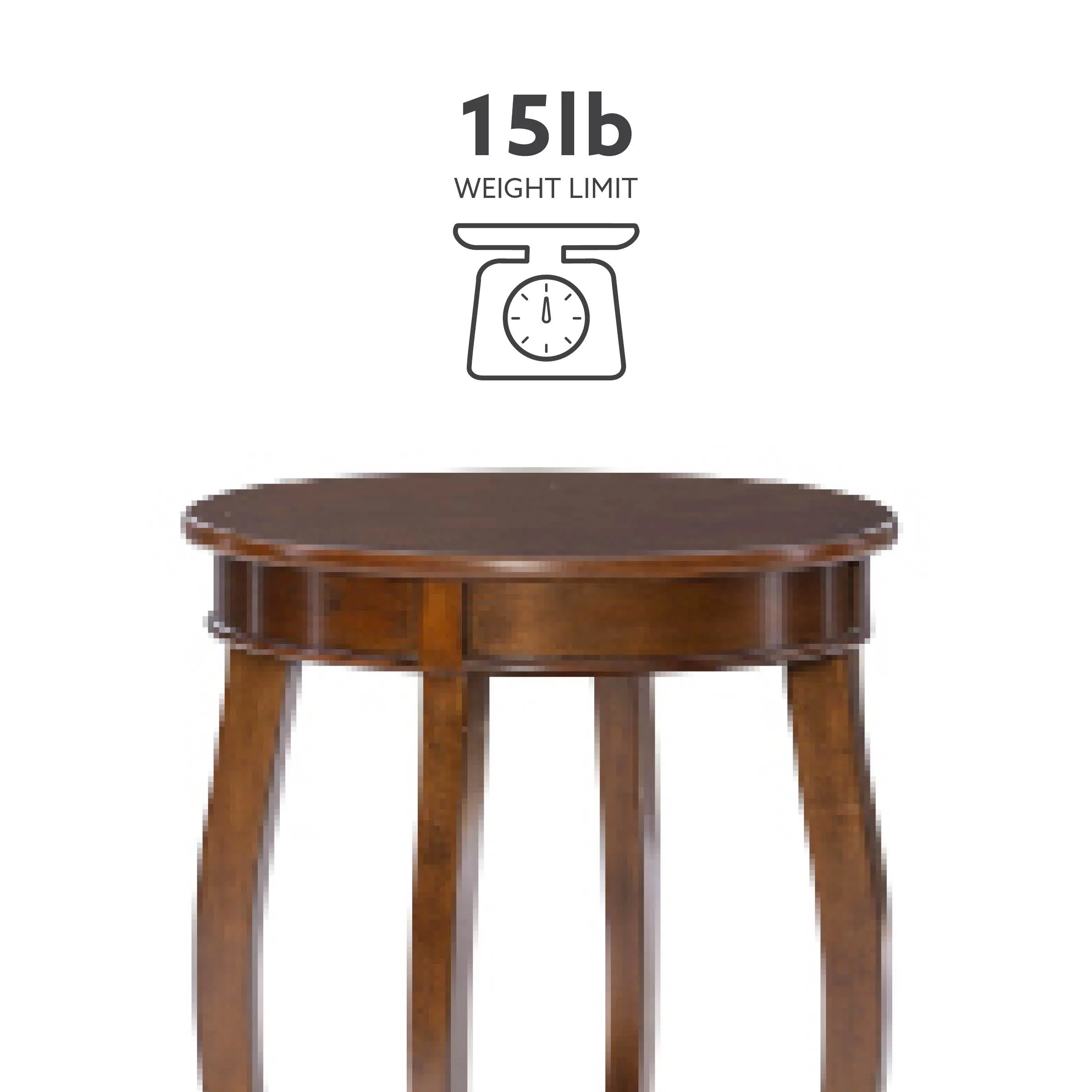 Powell Fiore Round Indoor Accent Side Table with Shelf, 24