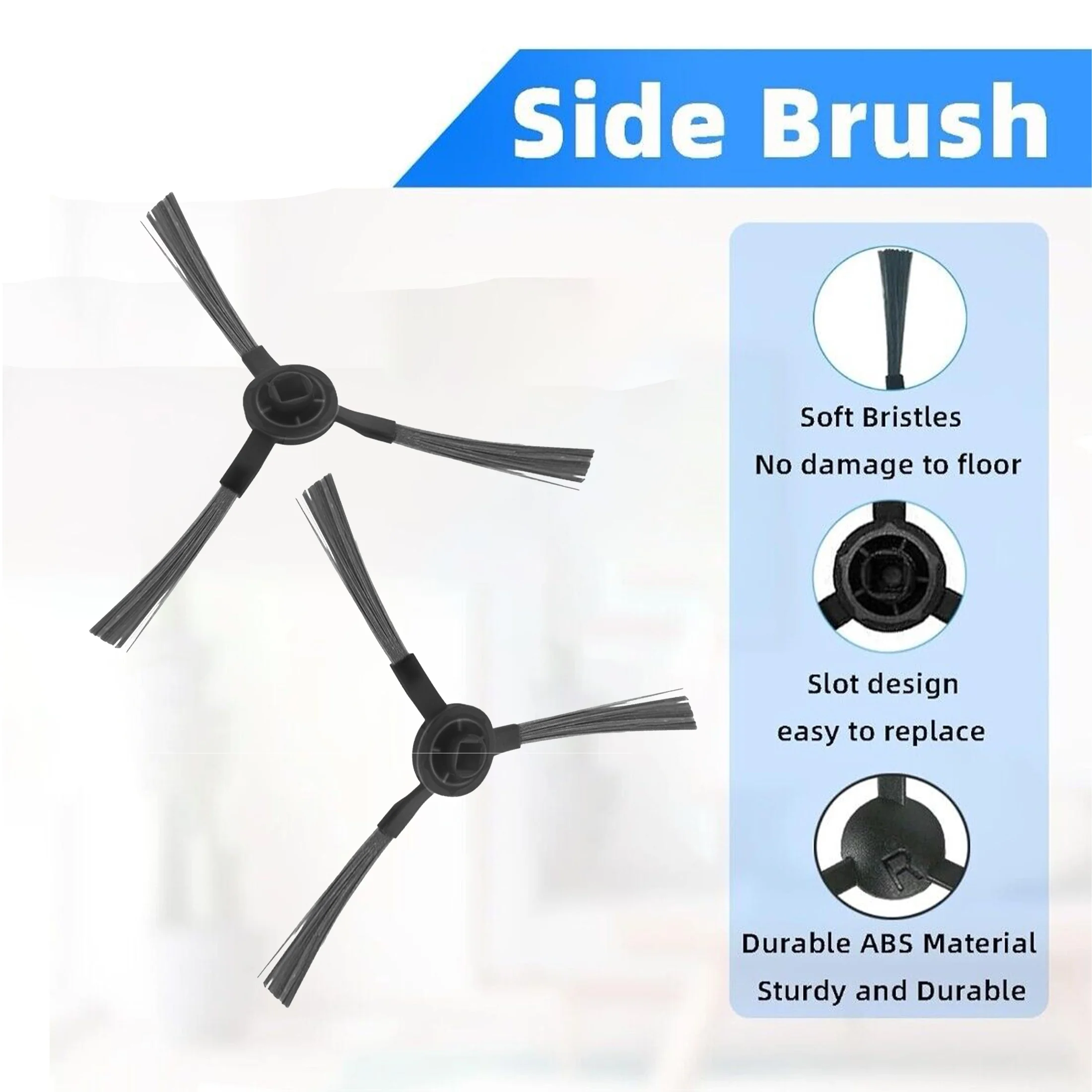 Omeoer Replacement Parts Side Brush Filter Mop Set for MAMNV BR150/BR151 Robot Vacuum Cleaner