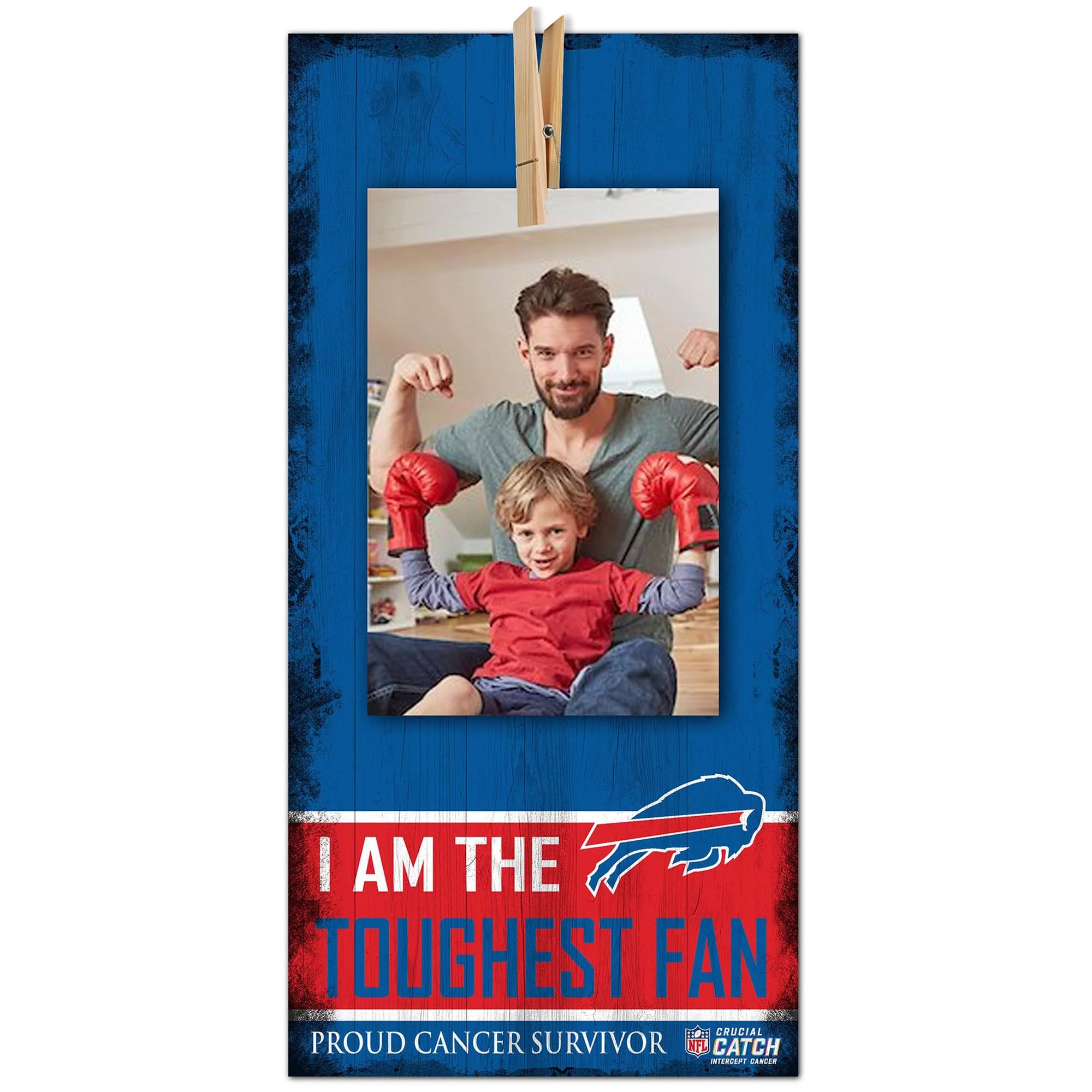 Buffalo Bills 2021 NFL Crucial Catch 6'' x 12'' Cancer Survivor Toughest Fan Clip Frame