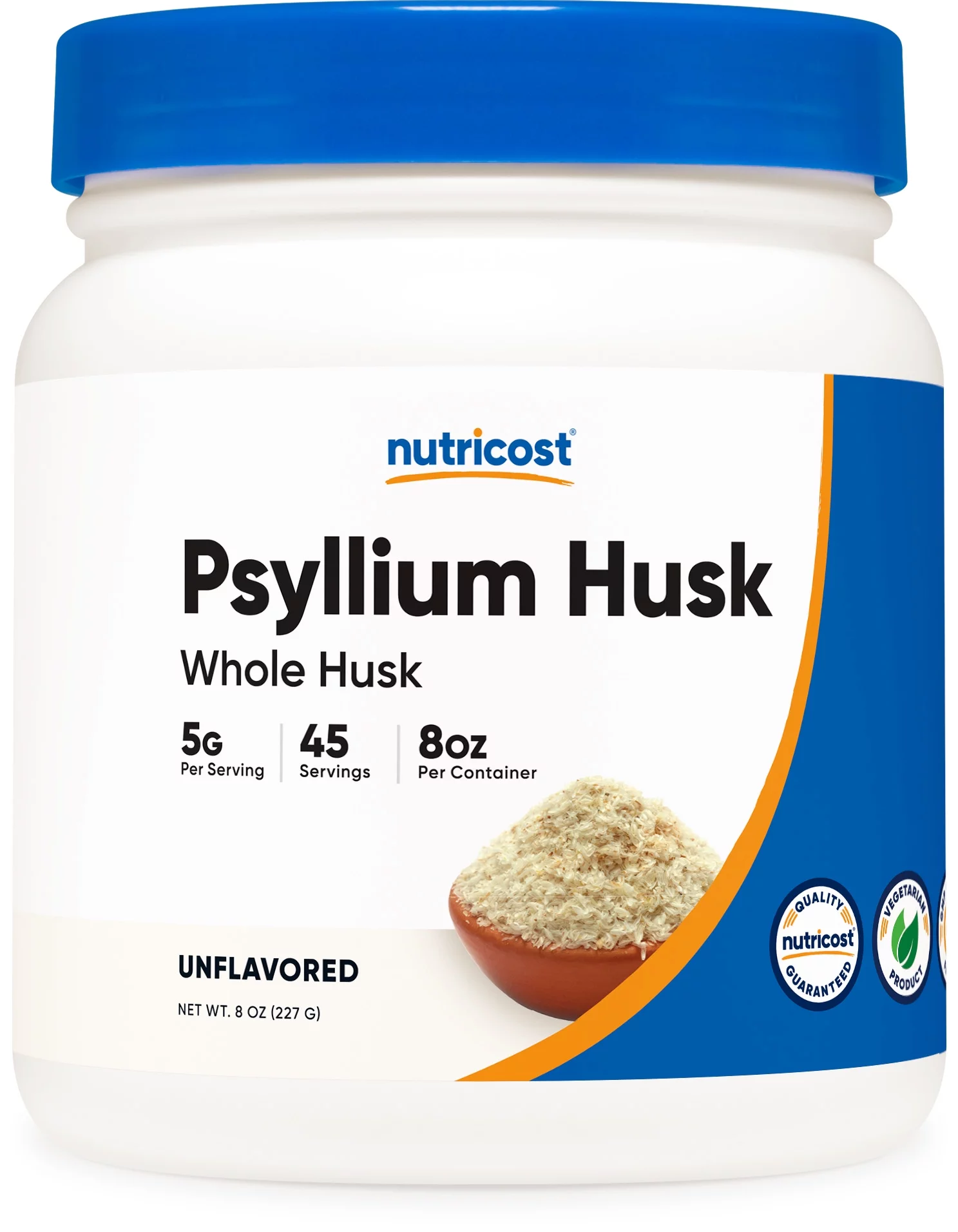Nutricost Psyllium Whole Husk Powder (8oz) - Gluten Free & Non-GMO Supplement