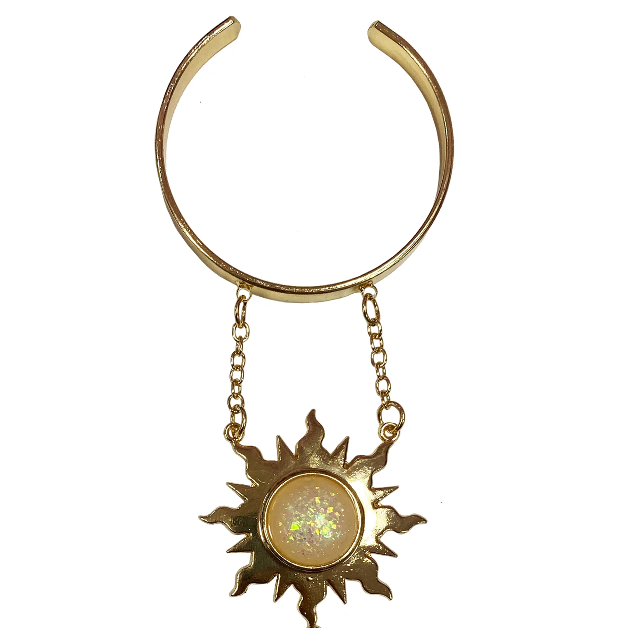 Halloween Women's Gold Tone Celestial Sun Hand Bracelet, By Way to Celebrate