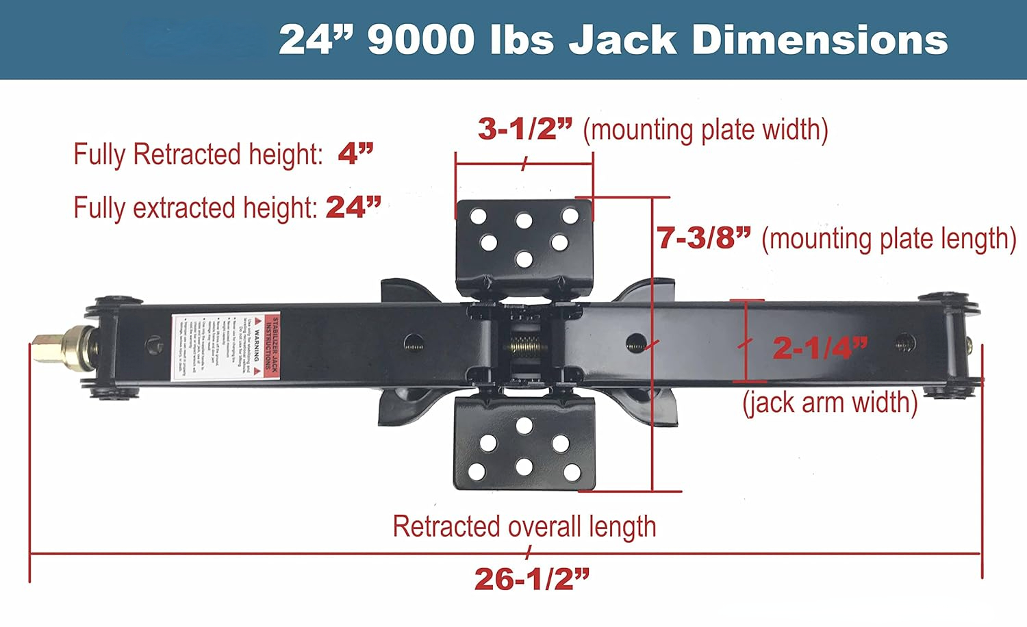 Set 4 9K lb Heavy Duty 24
