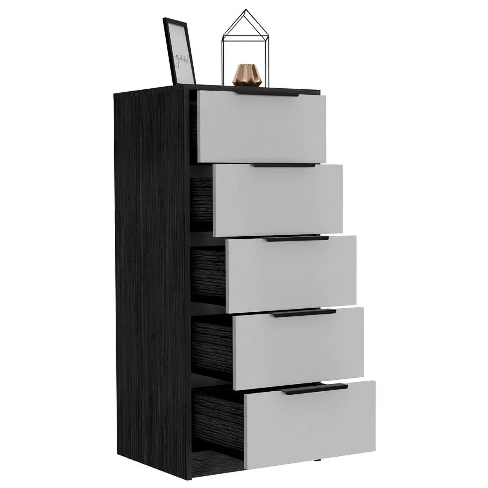 Home Square 2-Piece Set with 3 Drawer Dresser and 5 Drawer Dresser In Smoky Oak