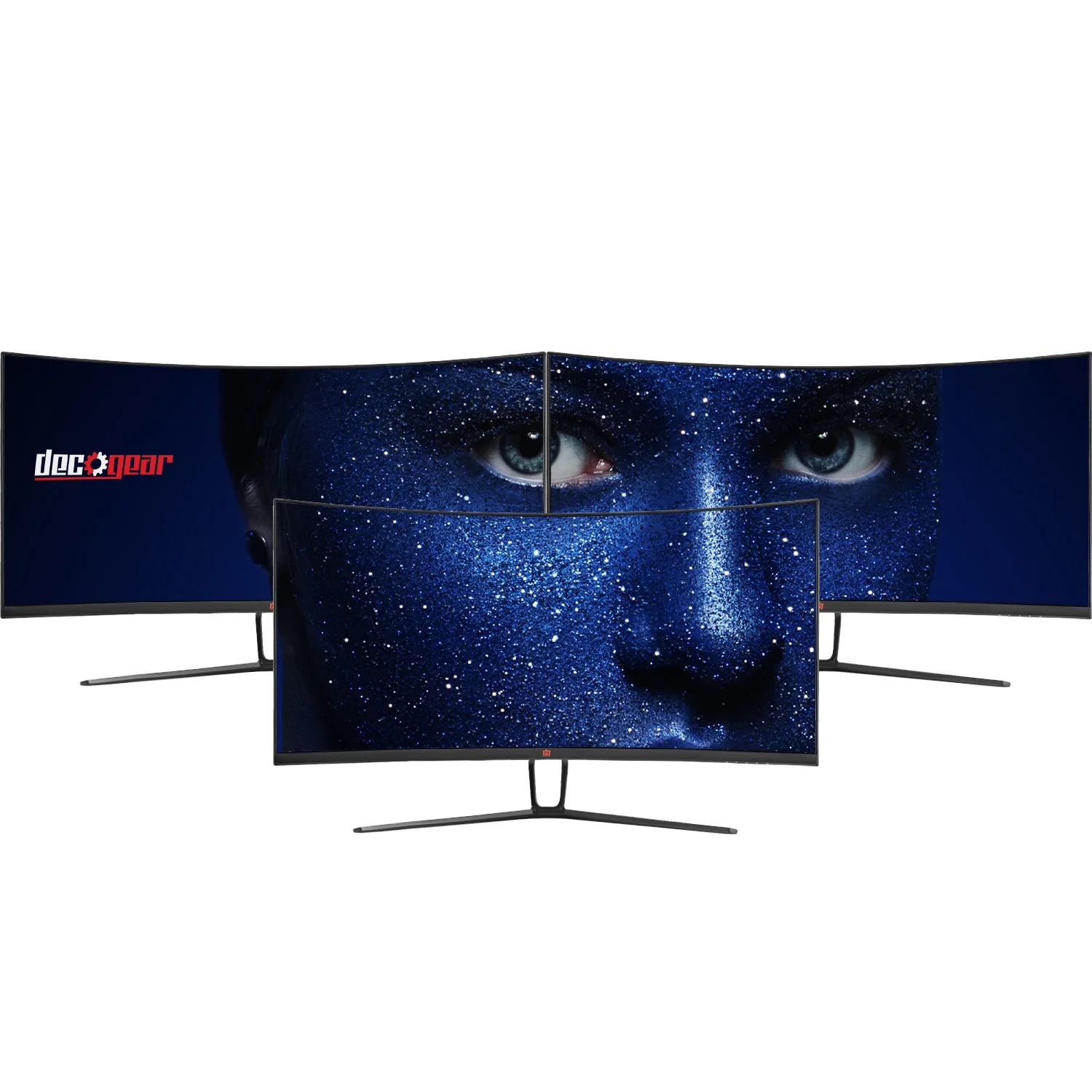 Deco Gear 35” Curved Gaming Ultrawide Monitor, 3440x1440, 120hz, 1ms MPRT, 21:9, 99% sRGB, 3-Pack