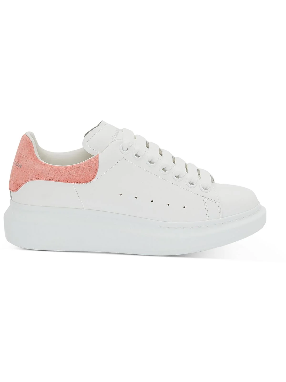 Alexander McQueen Womens Suede heel detail Casual and Fashion Sneakers